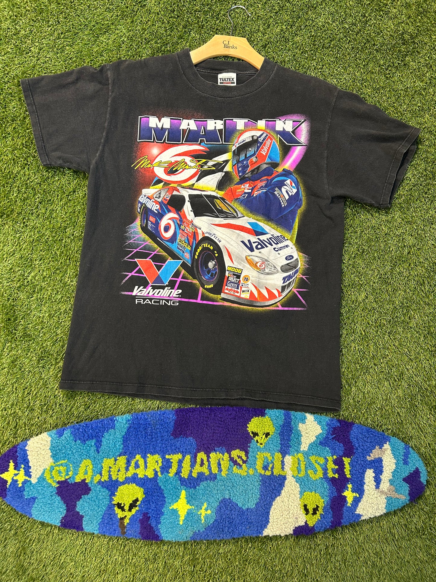 Vintage Mark Martin Valvoline NASCAR AOP Tee