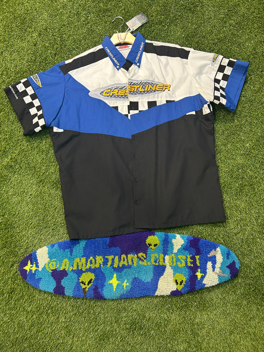 Vintage 90s Team Crestliner Race Crew Button Up
