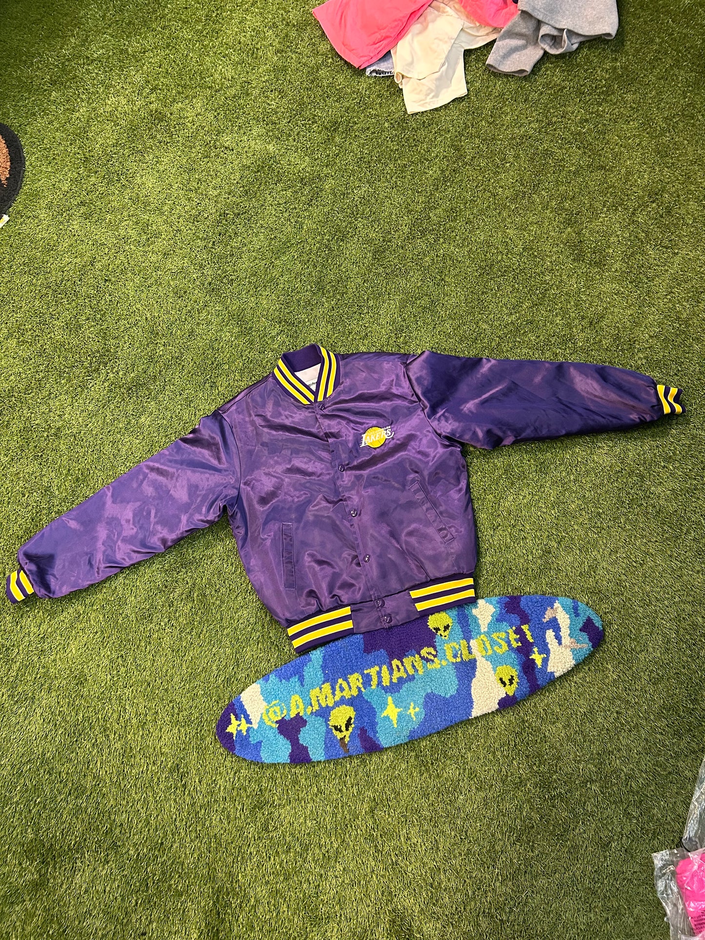 Vintage 80s Swingster Tag Los Angeles Lakers Satin Jacket