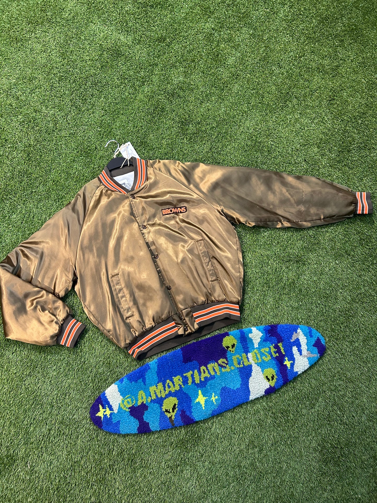Vintage 80s NFL Cleveland Browns Satin Jacket