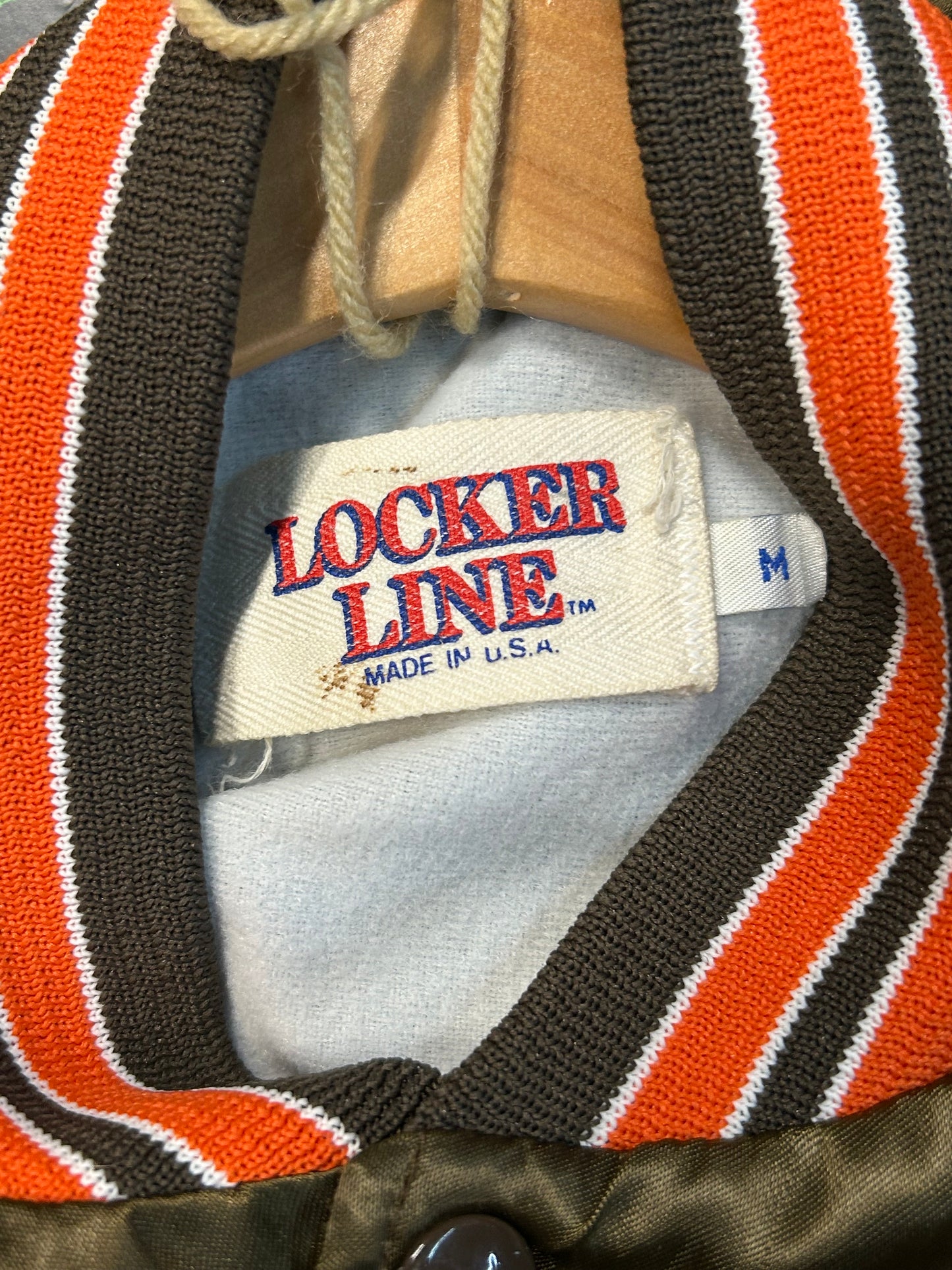 Vintage 80s Locker Line Brand Cleveland Browns Bomber Jacket