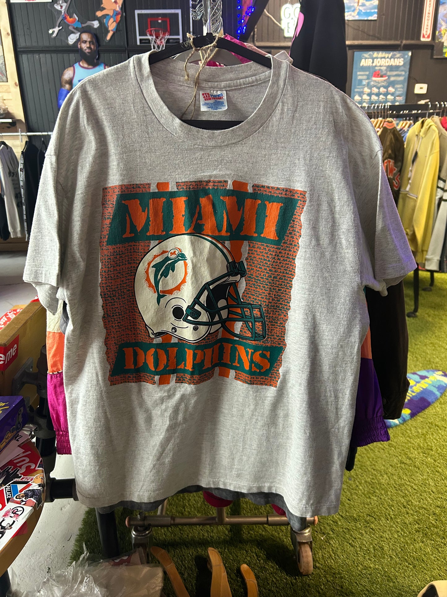 Vintage Single Stitch Miami Dolphins Big Print Tee