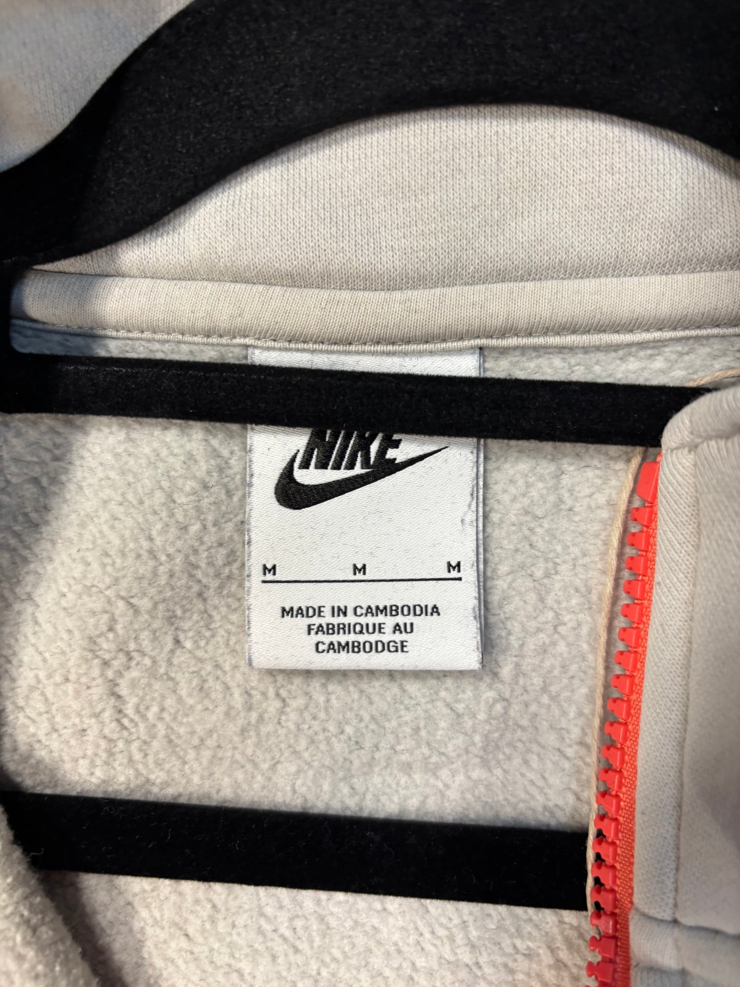 Cream and Pink Woman’s Nike Quarter Zip Sweater Size Medium