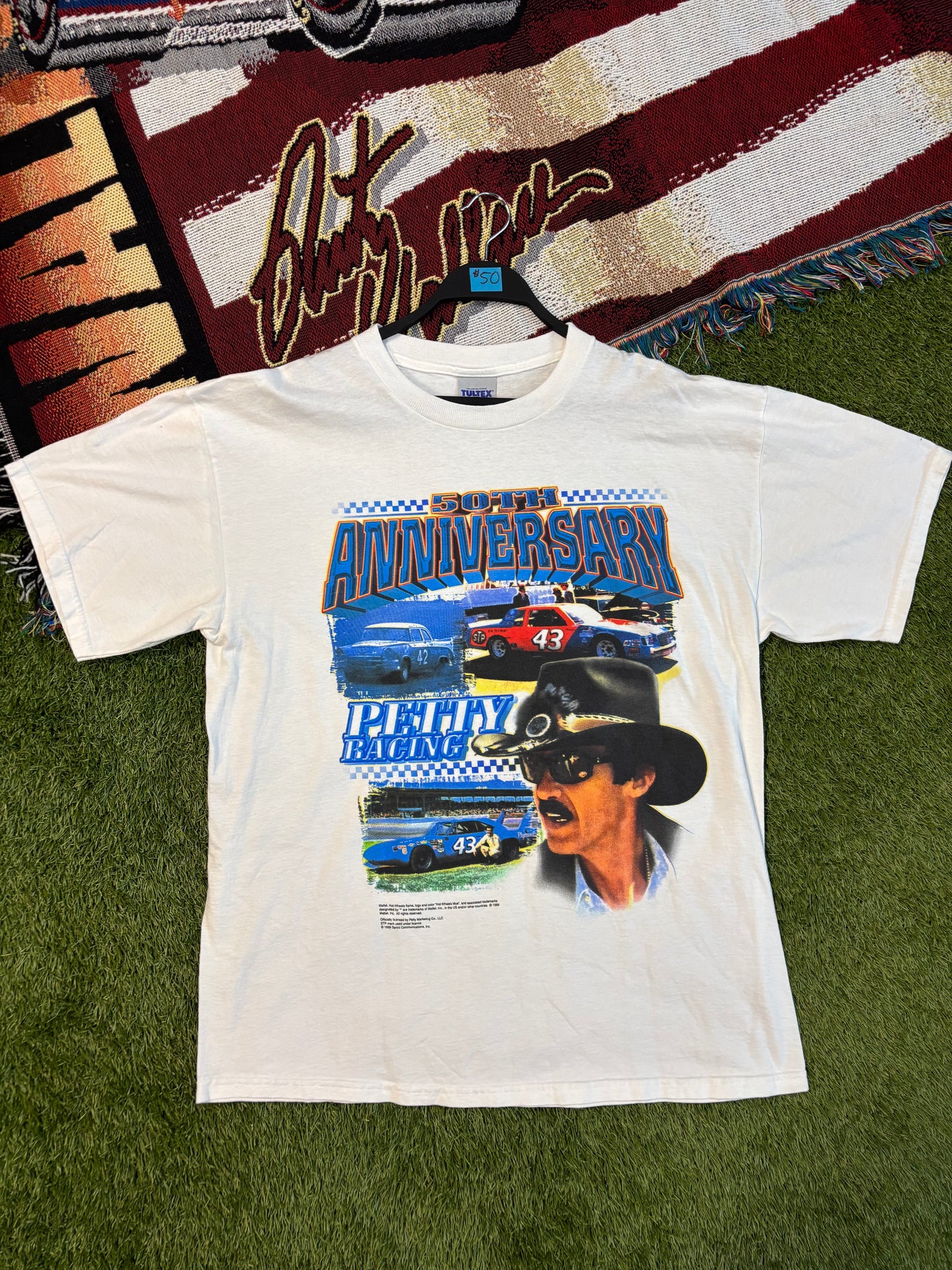 1999 50th Anniversary Petty Racing NASCAR T-Shirt Size XL Tultex Tag