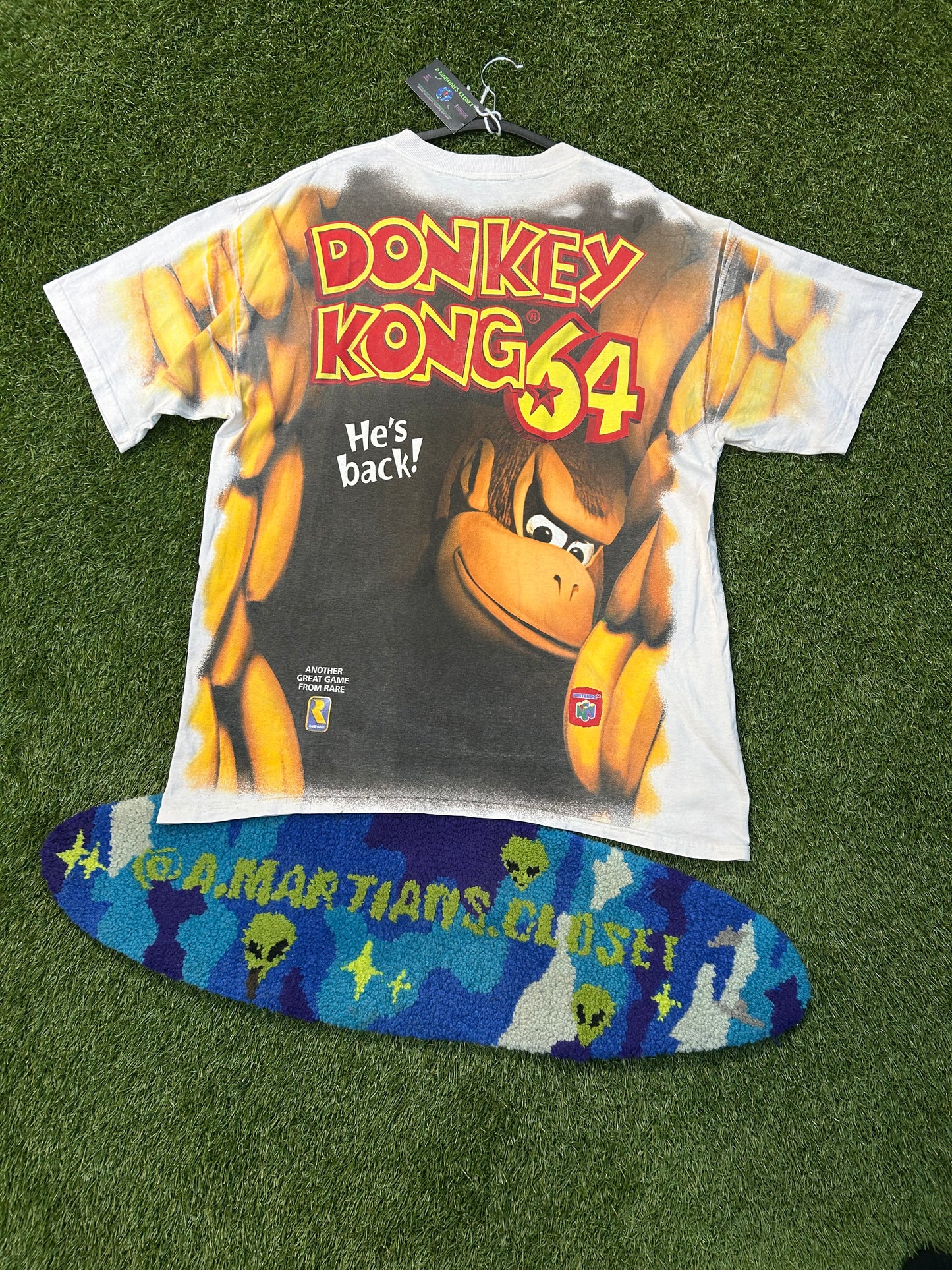 Vintage 1999 Donkey Kong Nintendo 64 AOP Preorder Promo Tee