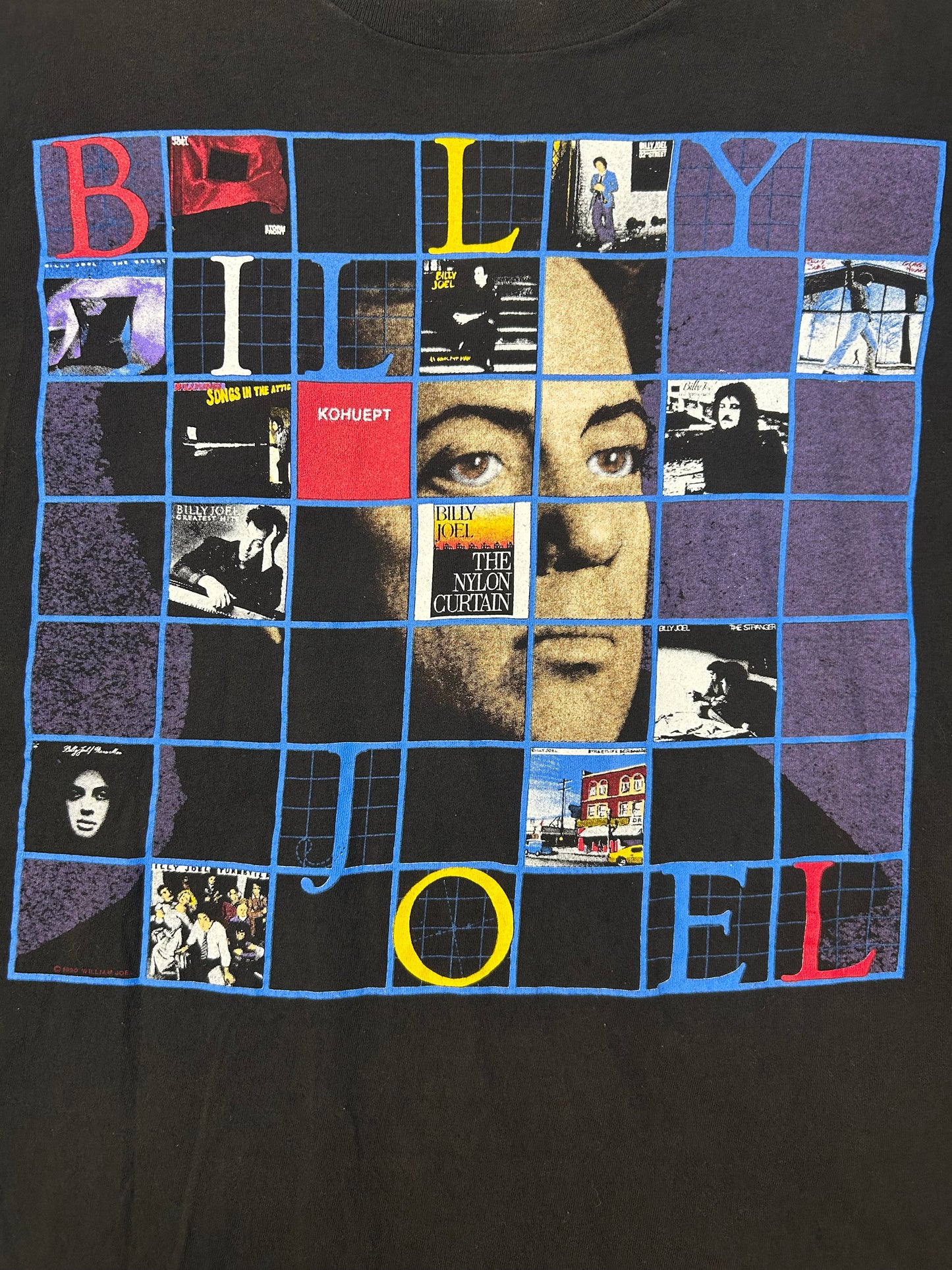 Vintage 1990 Billy Joel Storm Front Tour Tee