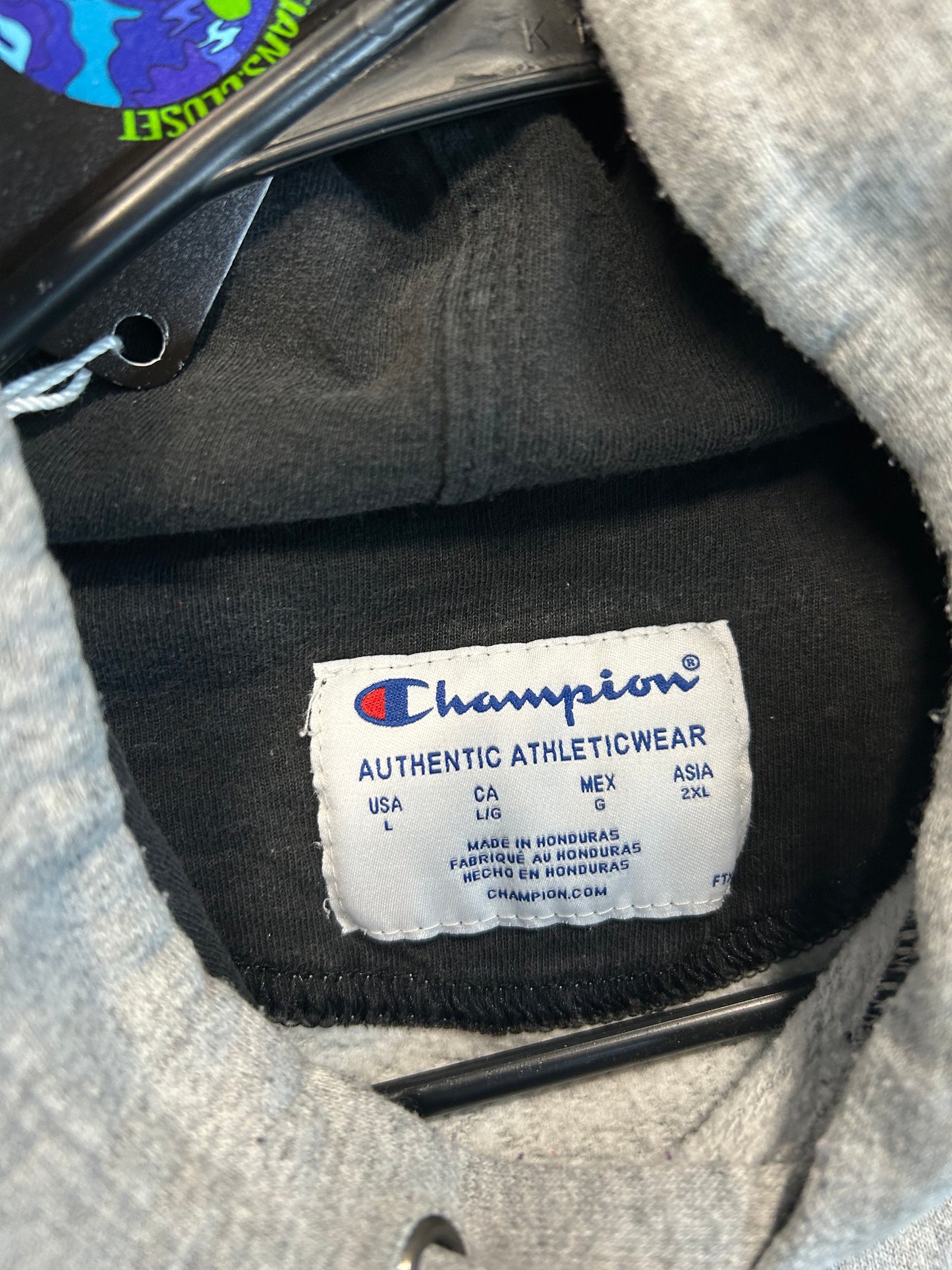 Champion Hoodie Plain Jane Grey