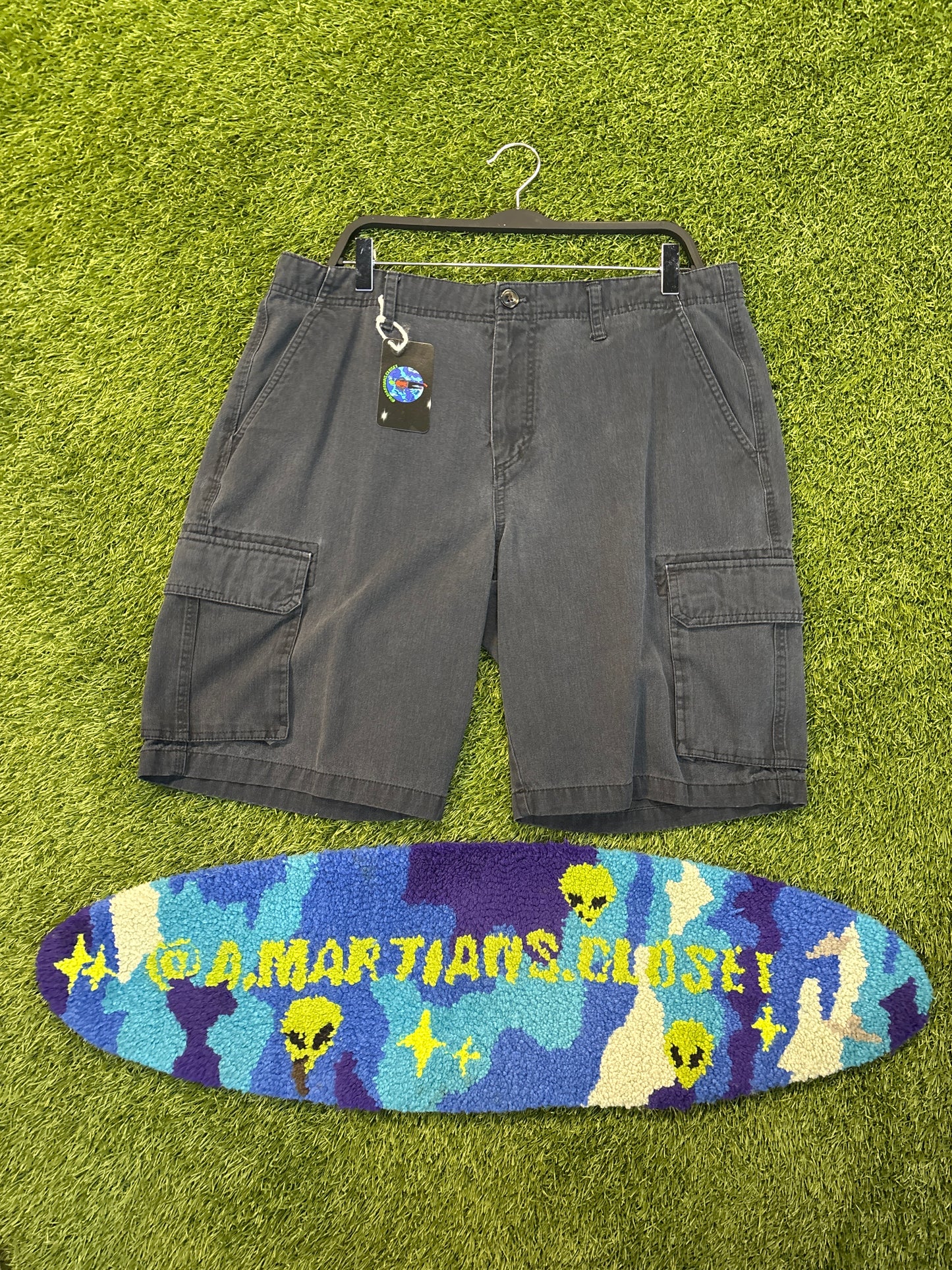 Weatherproof Navy Blue Cargo Shorts Size 36