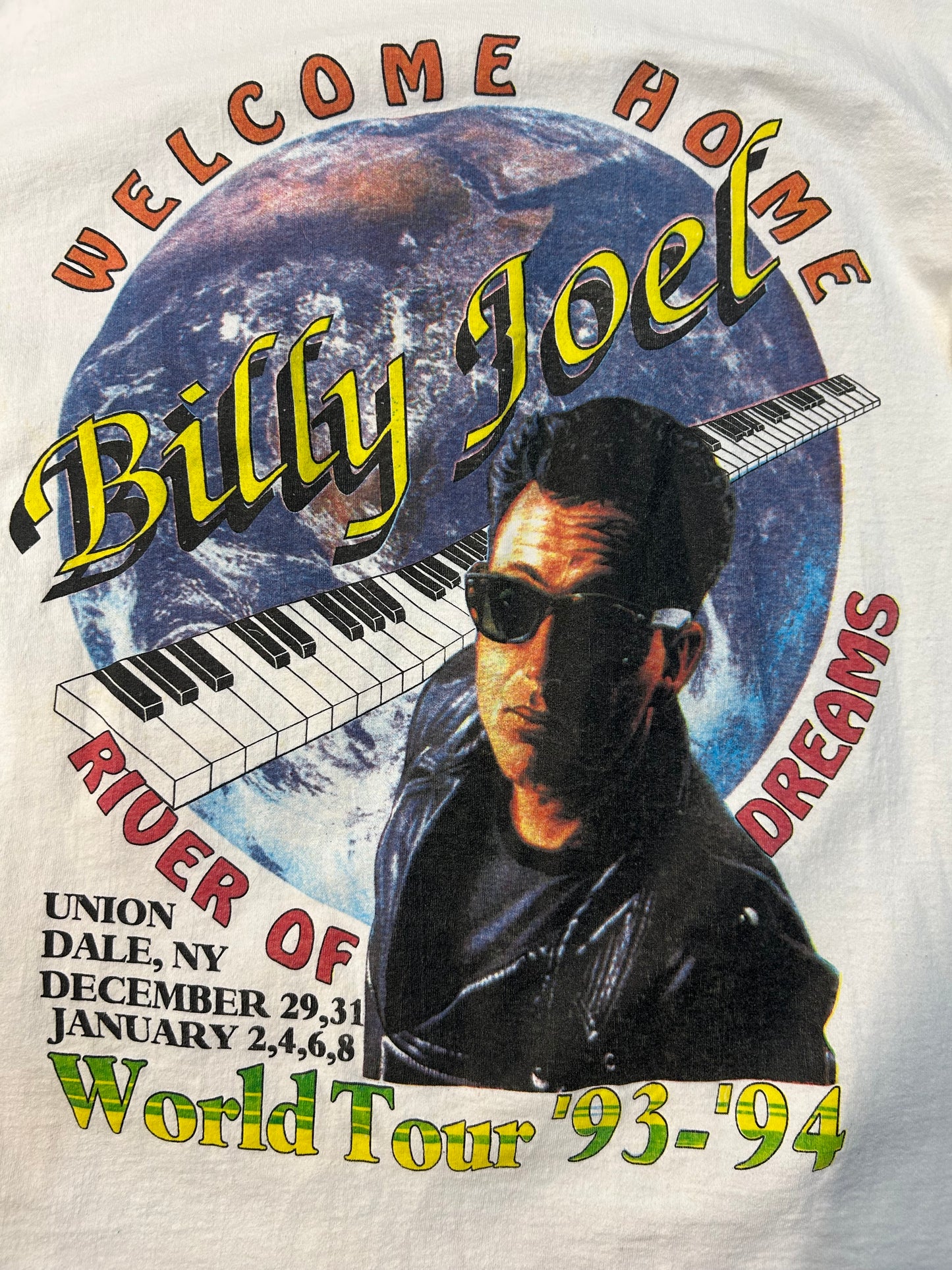 Vintage 1993 Billy Joel River Of Dreams Nassau Coliseum L/Sleeve Tee