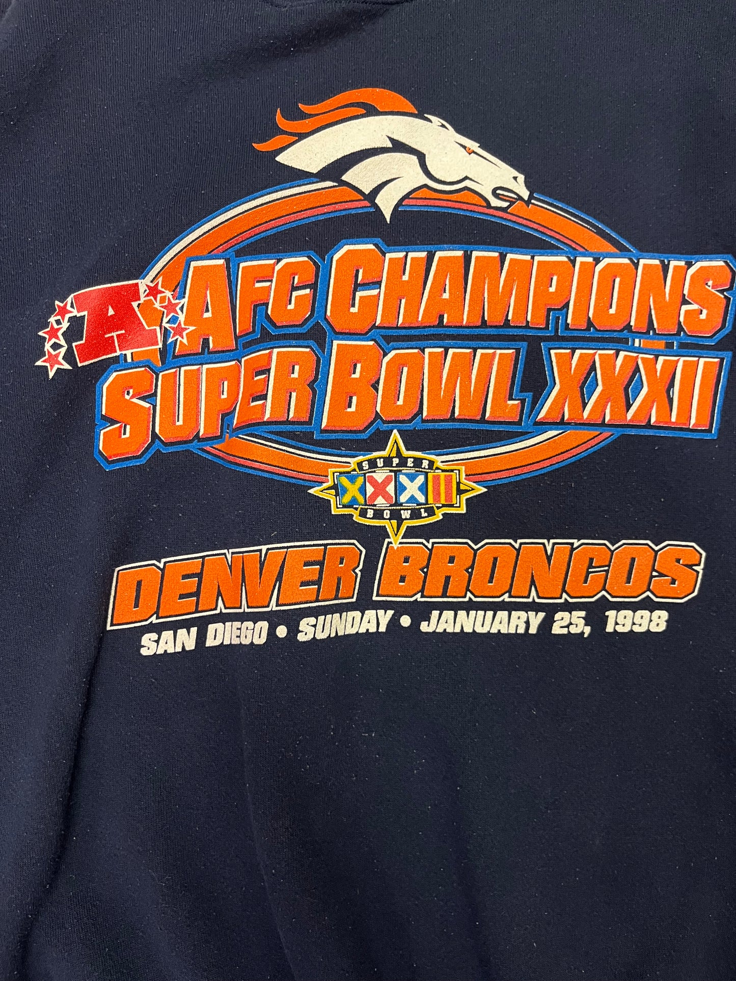 Rare Vintage 1998 Denver Broncos AFC Champions Super Bowl XXXII