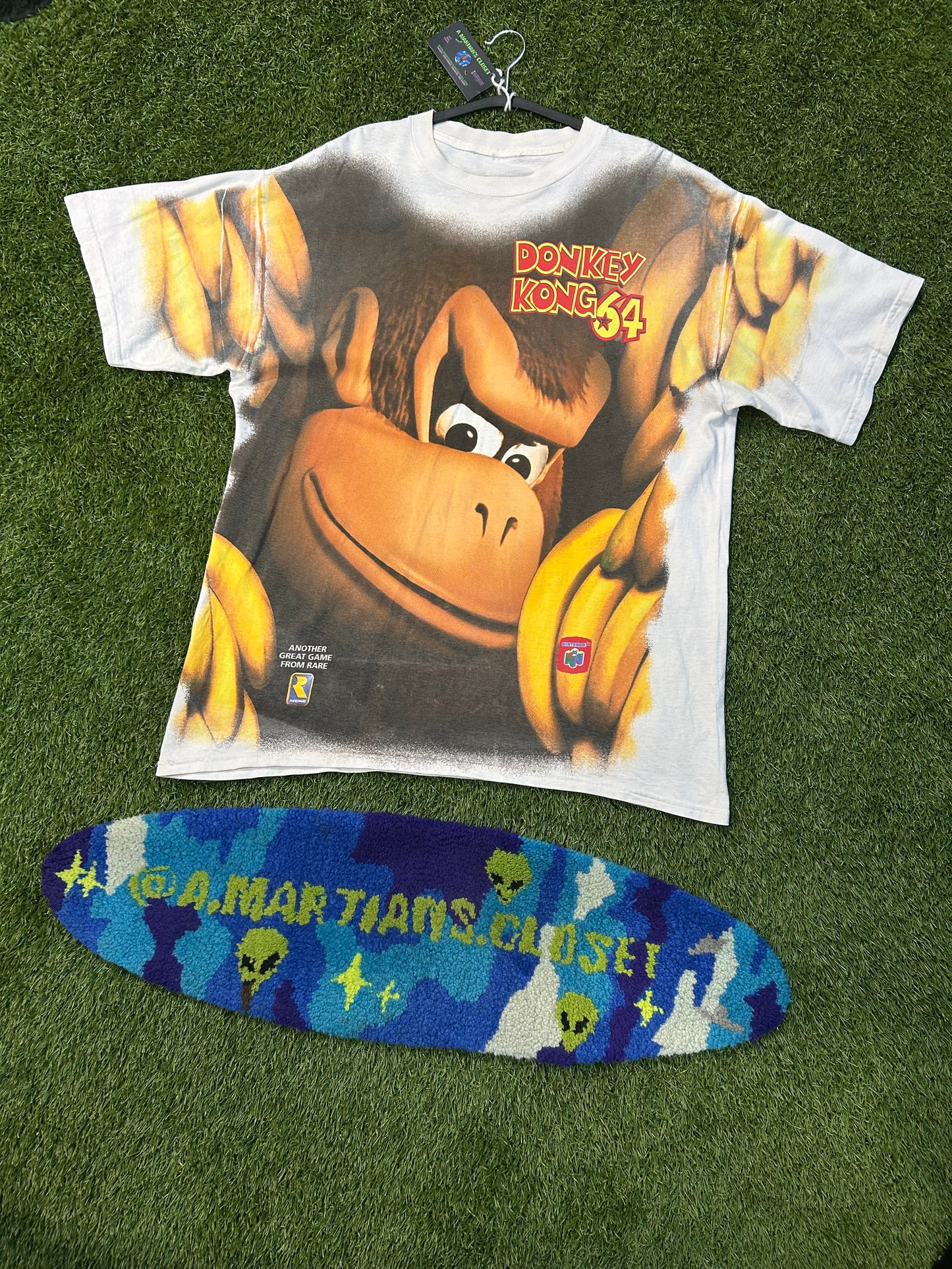 Vintage 1999 Donkey Kong Nintendo 64 AOP Preorder Promo Tee