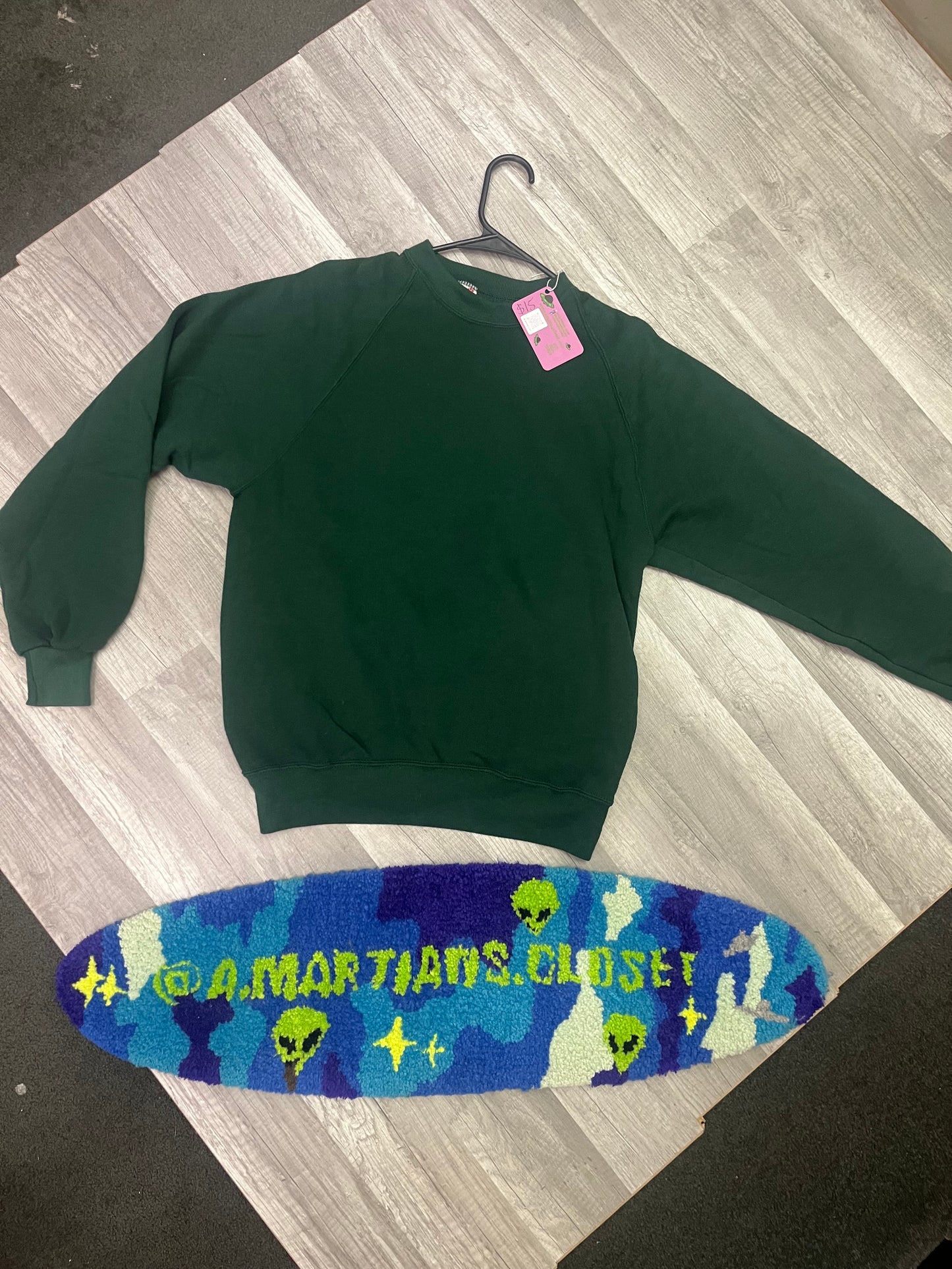 Vintage Plain Jane Pine Green Crewneck