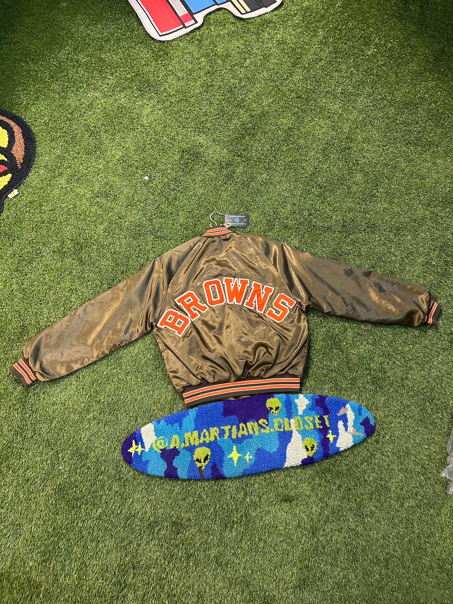 Vintage 80s Locker Line Brand Cleveland Browns Bomber Jacket