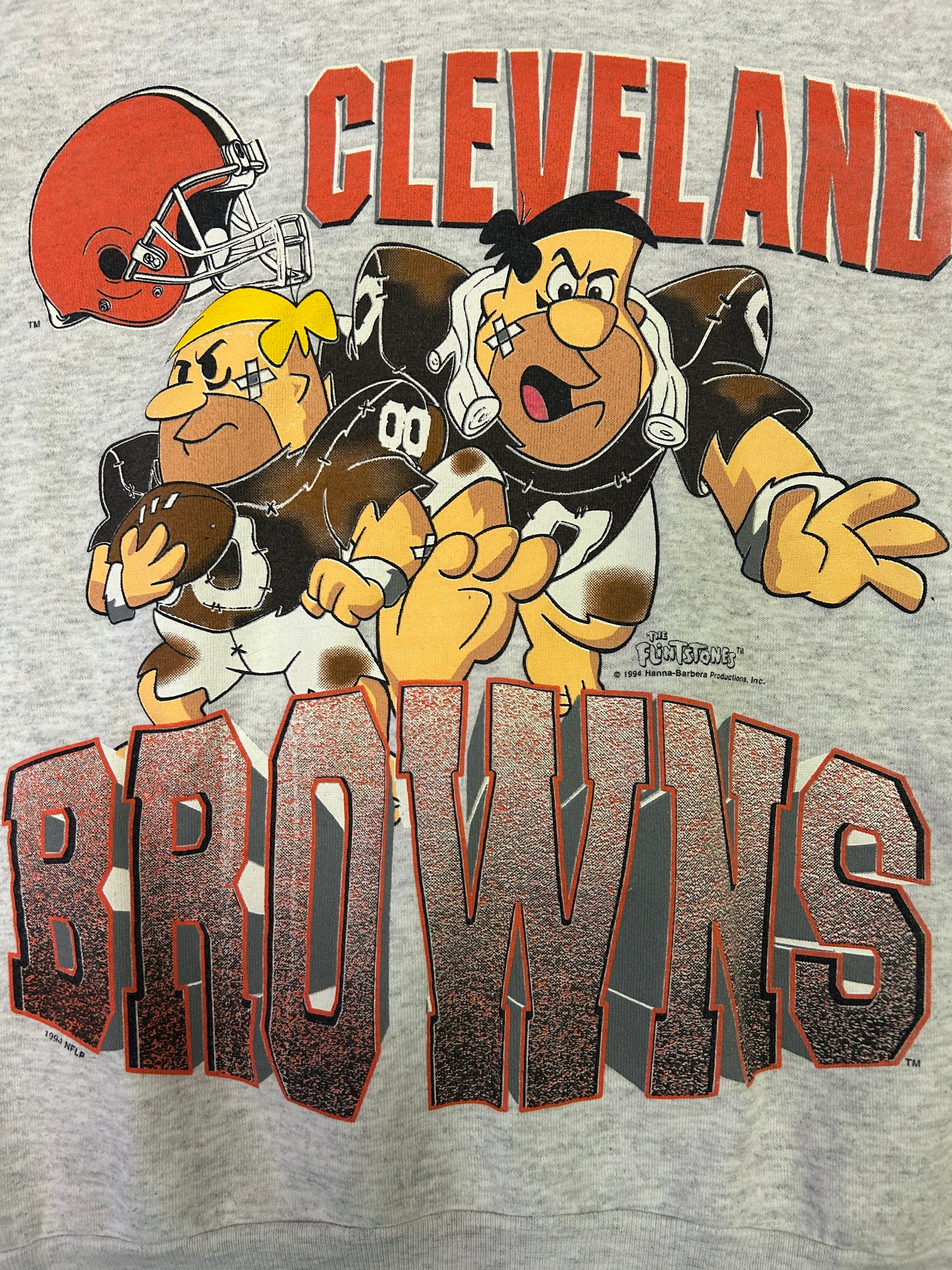 Rare Vintage 1994 The FlintStones X Cleveland Browns Crewneck
