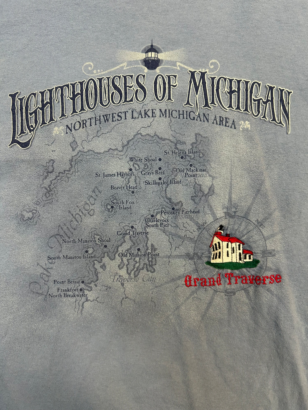 Vintage Lighthouses Of Michigan Tee