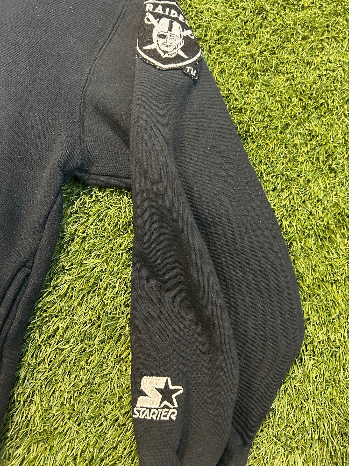 Vintage 90s Raiders Football Starter Hoodie W/Pockets