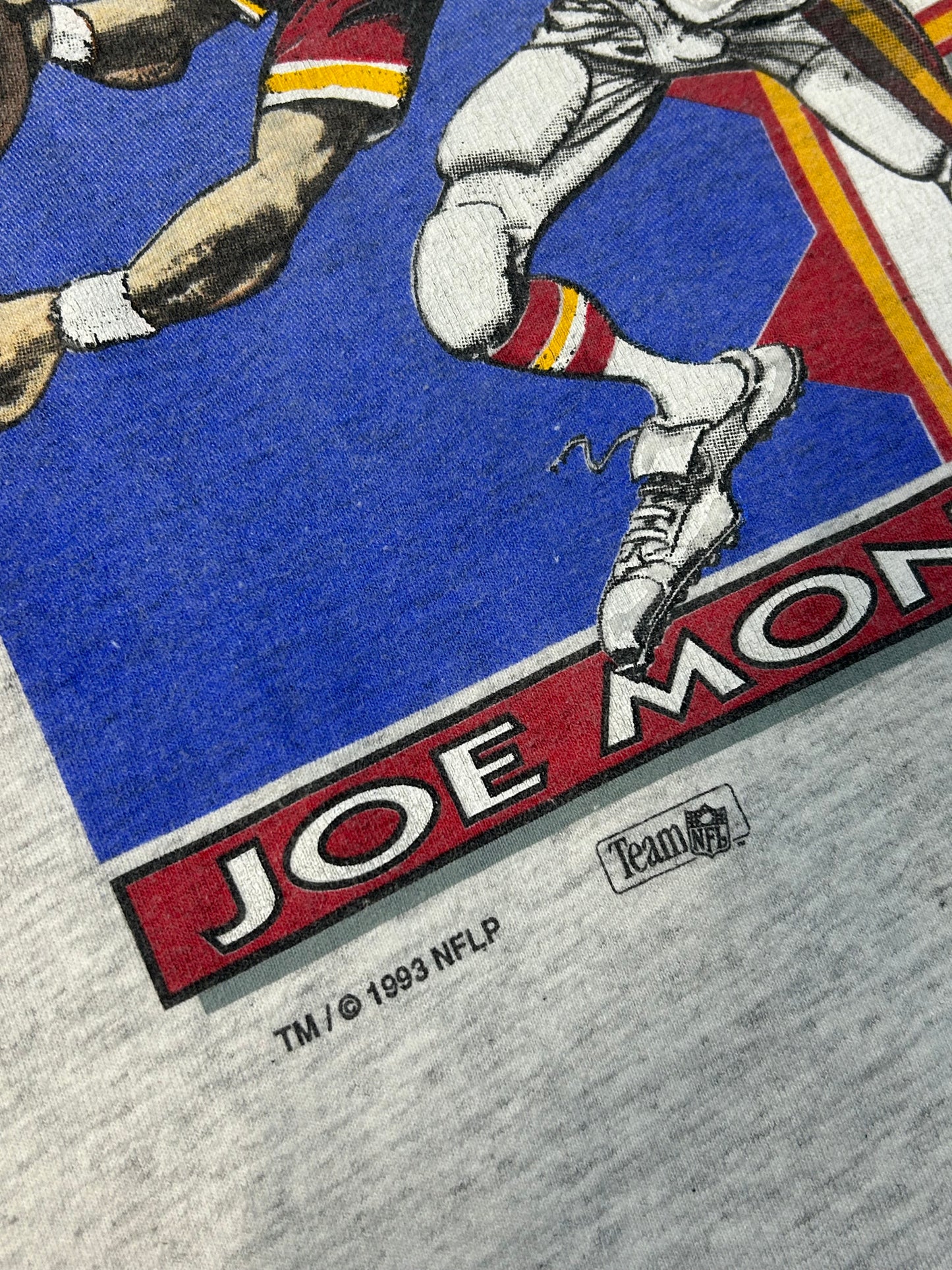 Vintage 1993 Kansa City Chiefs Joe Montana Big Head Tee