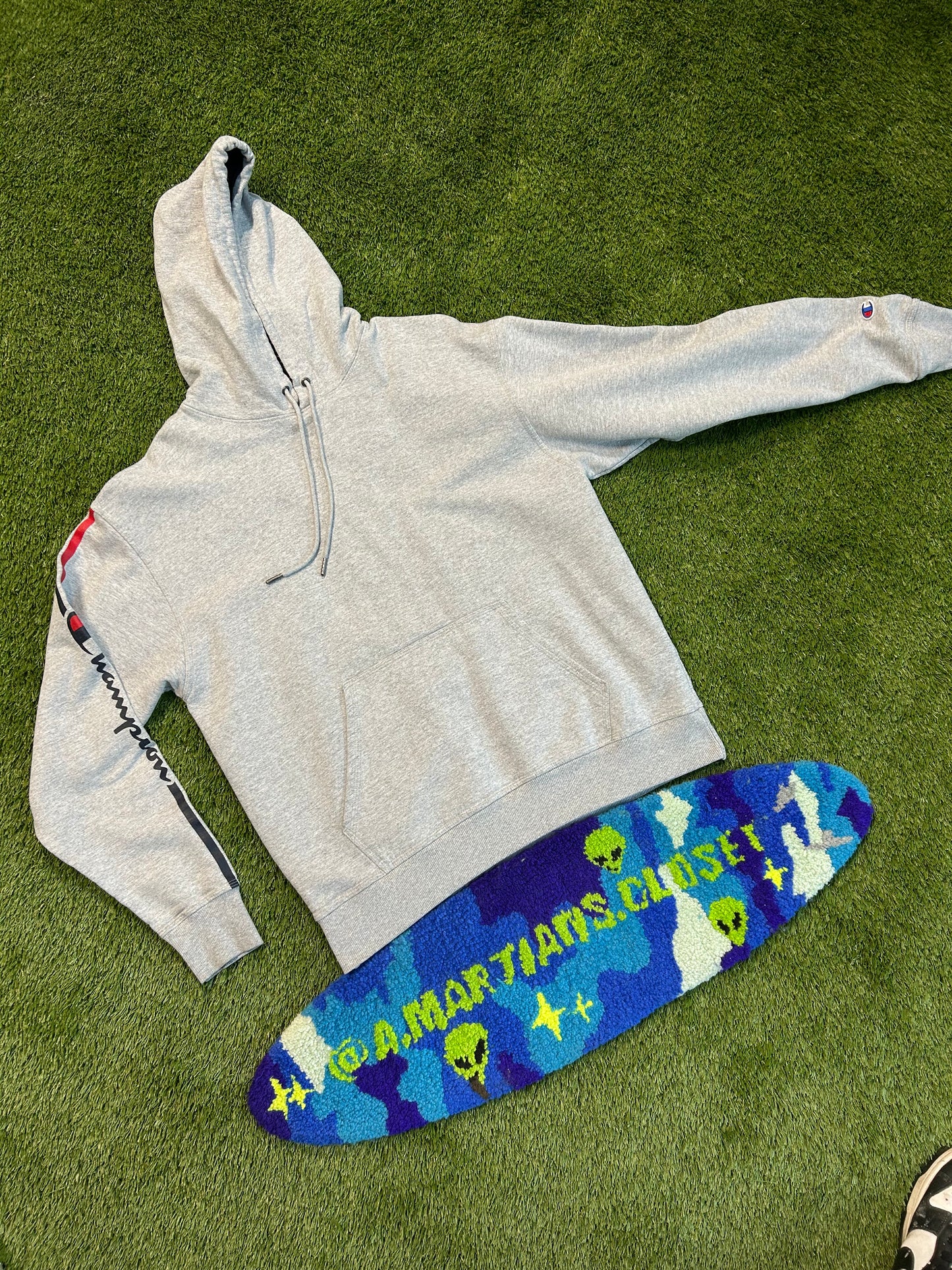 Champion Hoodie Plain Jane Grey