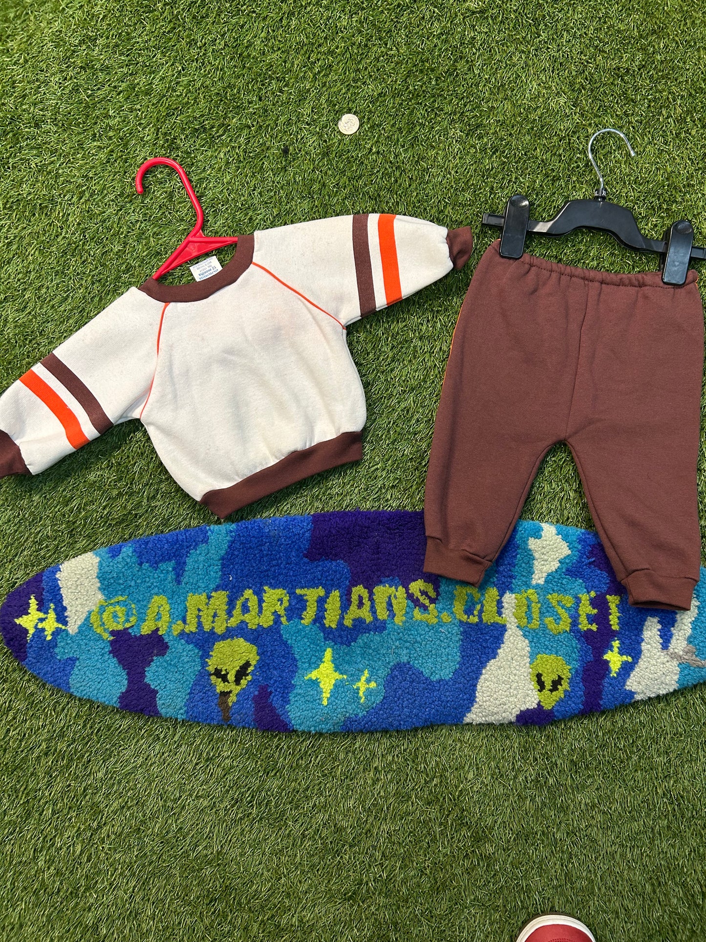 Vintage 1993 Peanuts And Snoopy Cleveland Browns Crewneck W/Matching Bottoms Kids Set