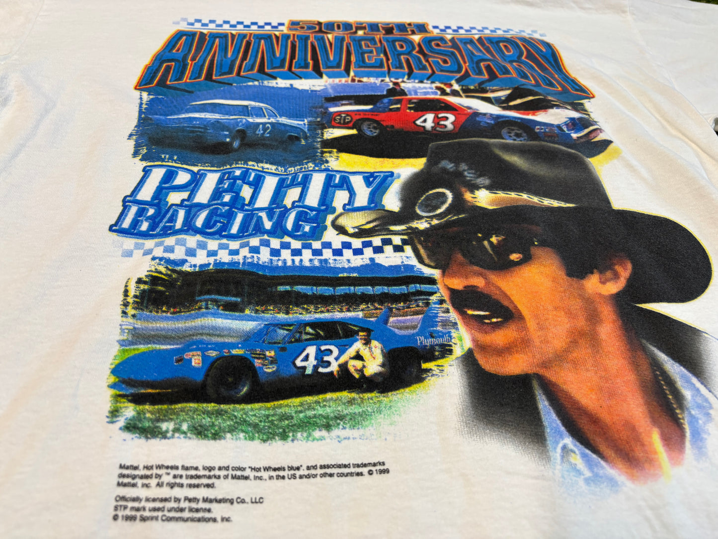1999 50th Anniversary Petty Racing NASCAR T-Shirt Size XL Tultex Tag