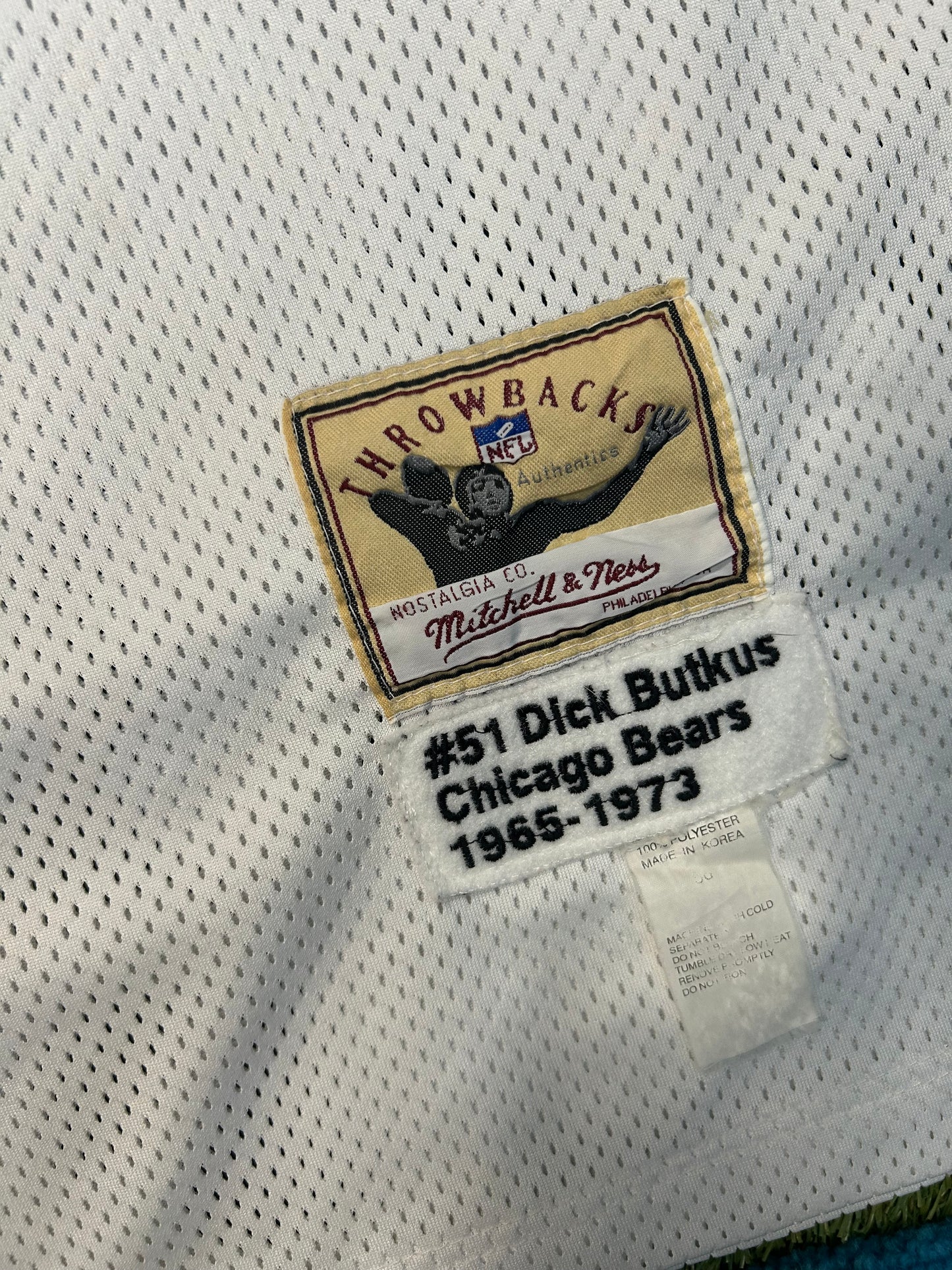 Y2K Mitchell & Ness Throwback Dick Butkus Chicago Bears Jersey