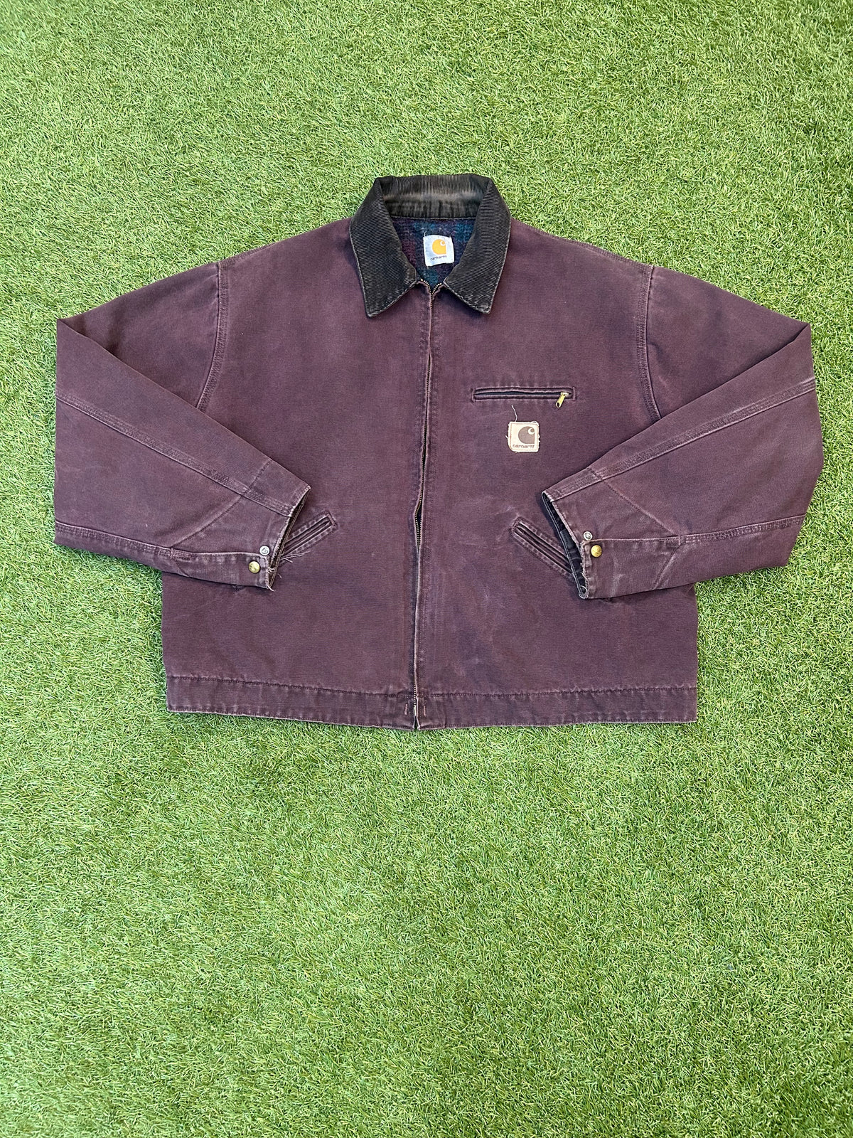 Rare Vintage J43 Light Fade Burgundy Detroit Style Carhartt Jacket