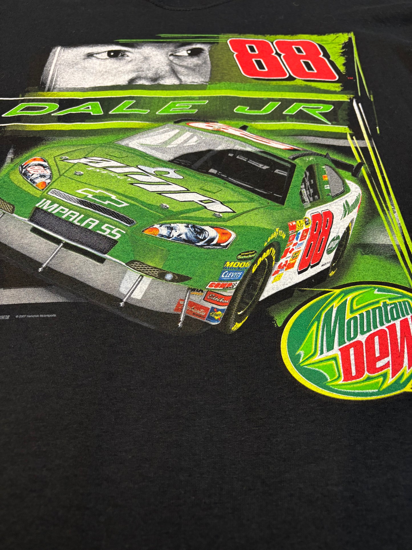 2009 Dead stock Dale Jr Mountain Dew Amp energy NASCAR T-Shirt Size 2XL Winners Circle Tag