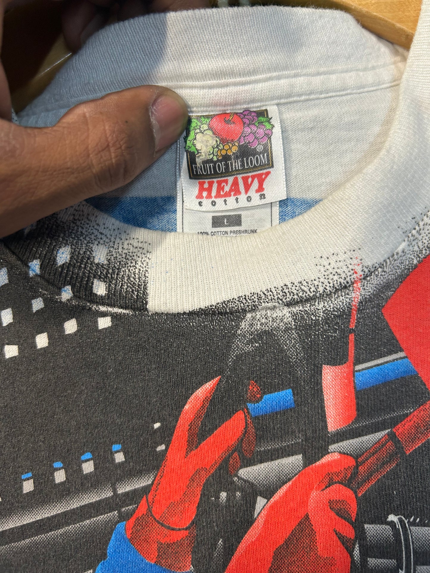 Vintage 90s Dale Jarret Quality Care Race Team NASCAR AOP Tee
