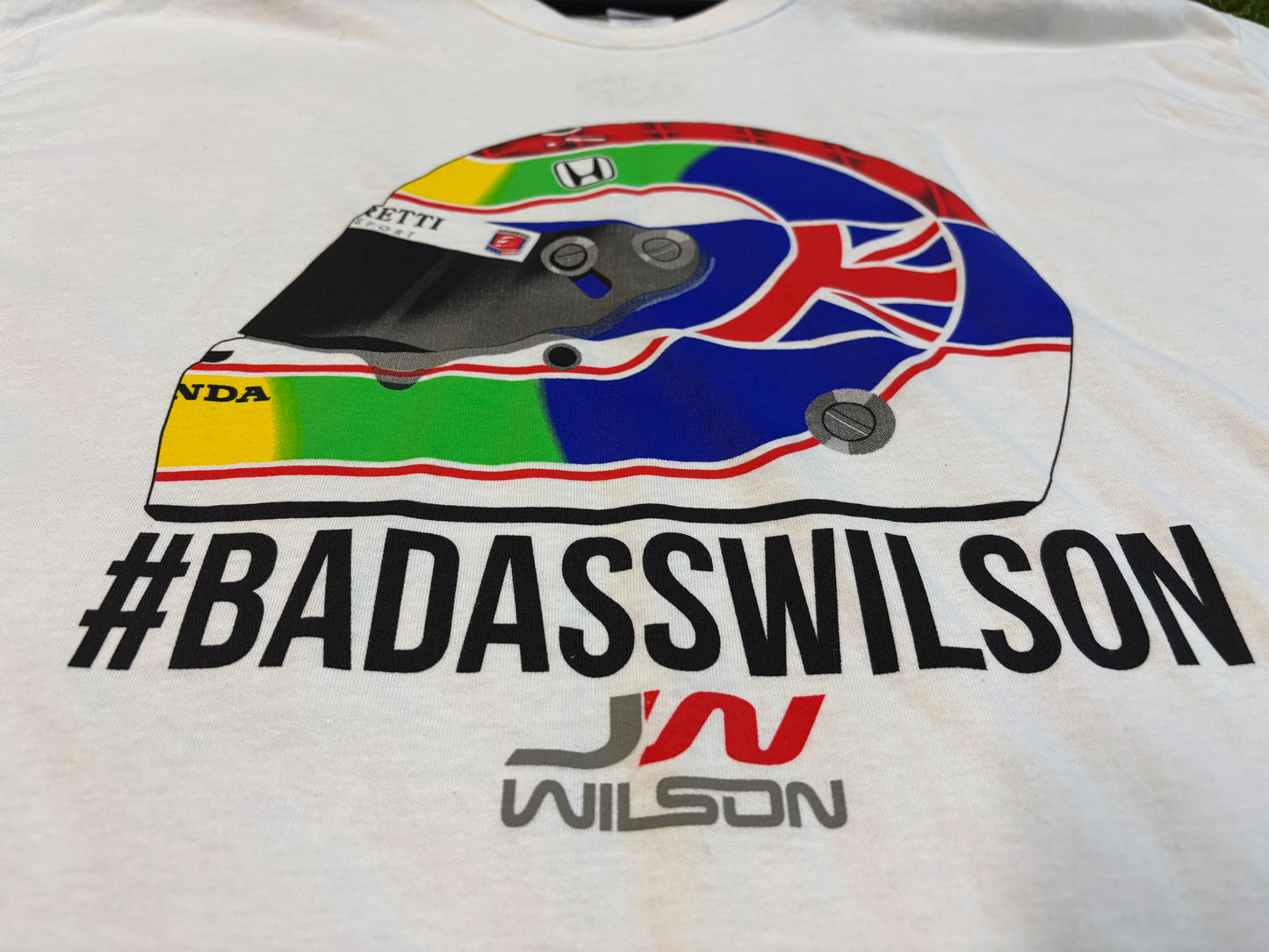 Badass Wilson Honda Racing Helmet T-Shirt Size 2XL Gildan Ultra Cotton Tag
