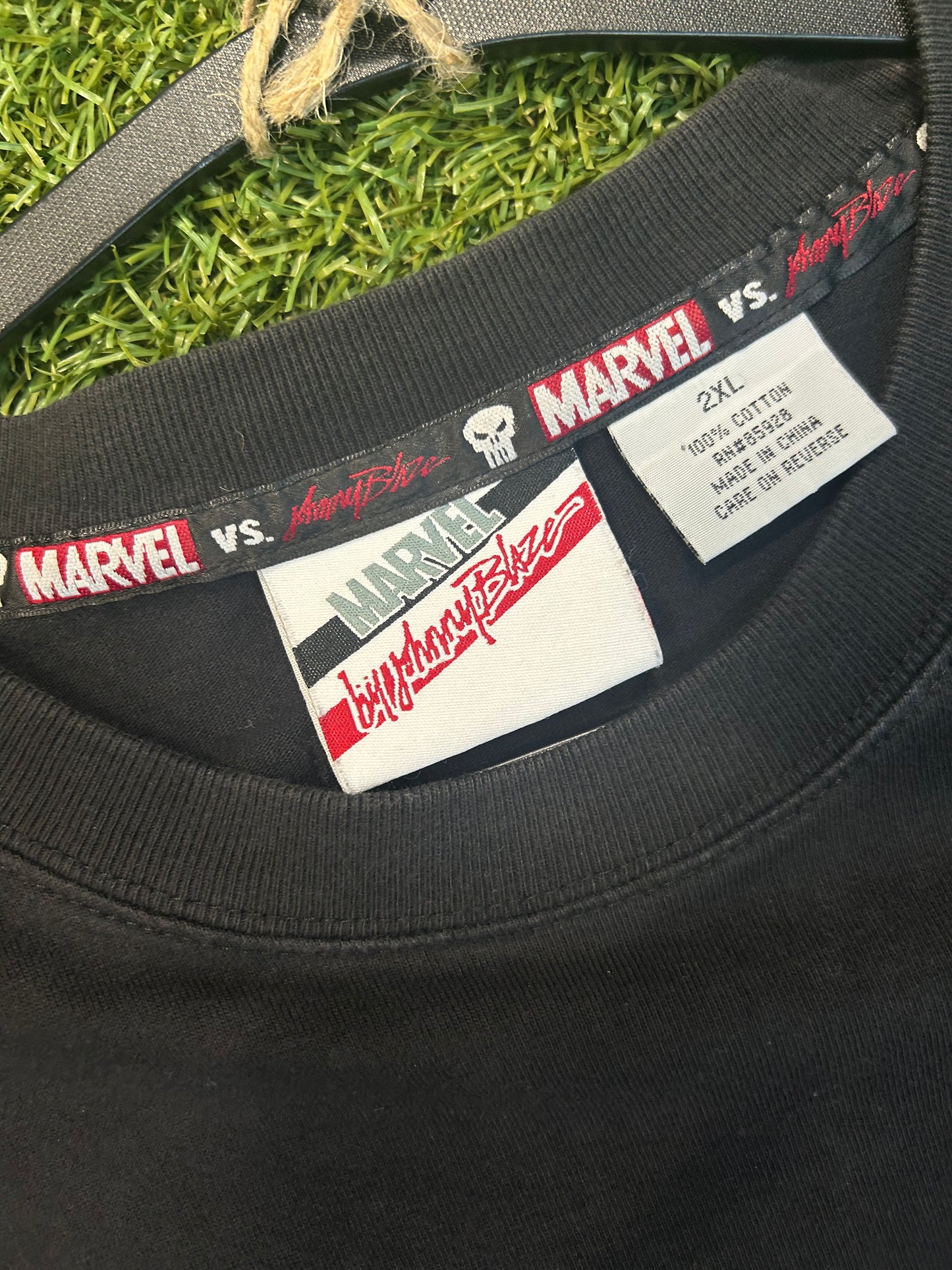 Rare Vintage Marvel X Johnny Blaze Punisher Tee