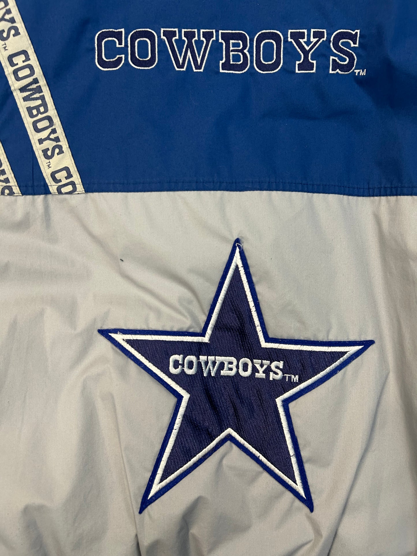 Vintage 90s Official NFL Dallas Cowboys Coat W/Built In Hood