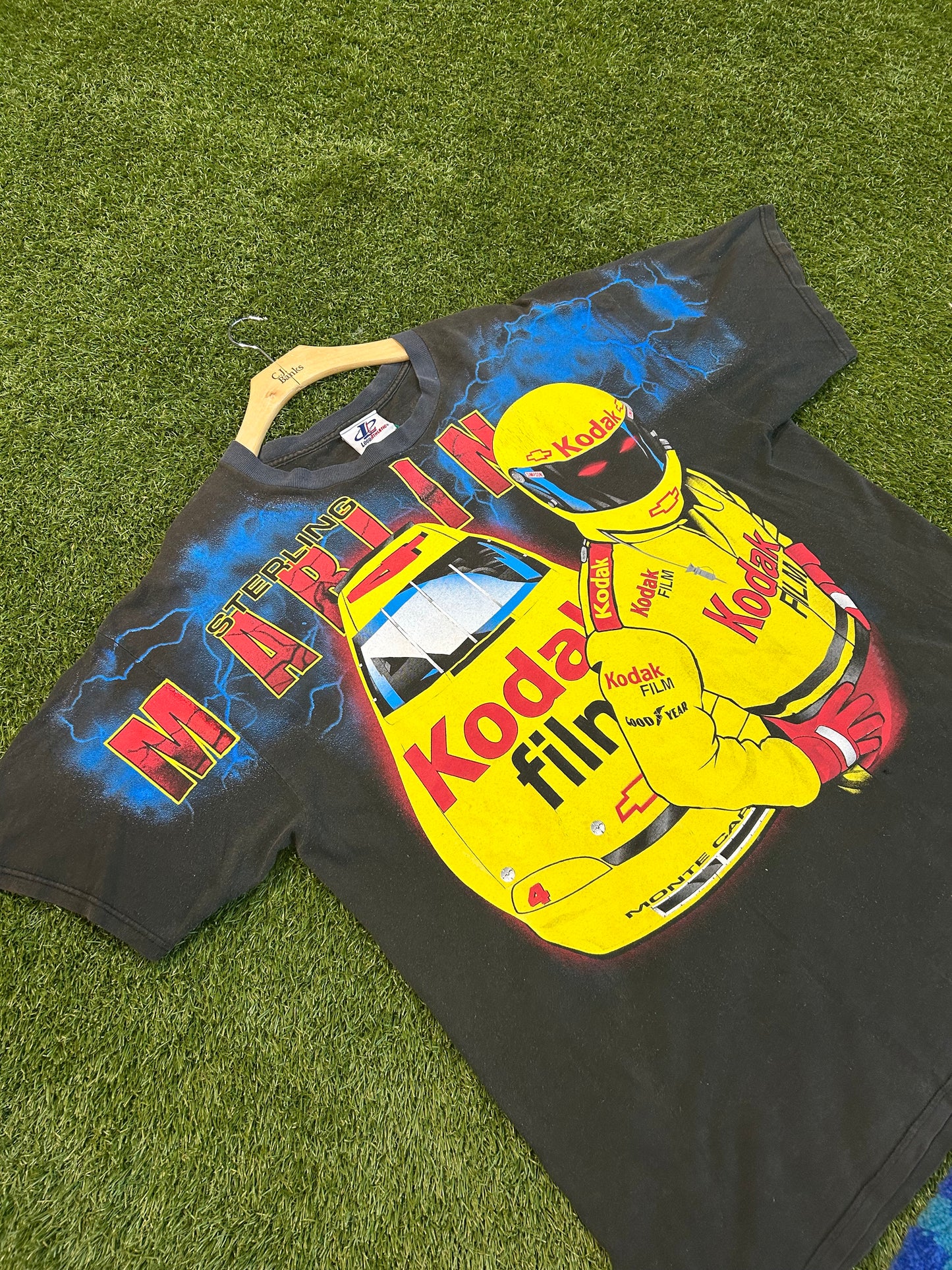 Vintage 90s Sterling Marlin Kodak NASCAR AOP Tee