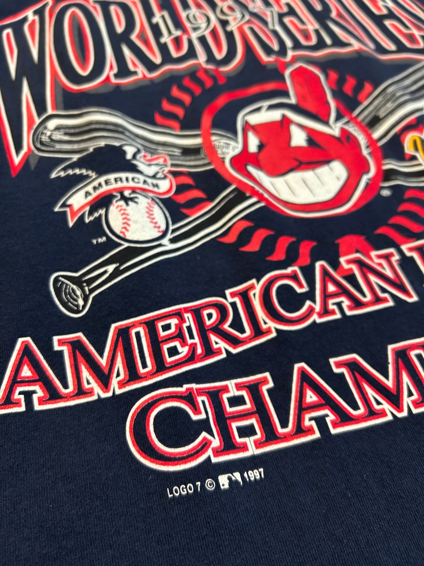 Vintage 1997 Cleveland Indians World Series Champions Tee