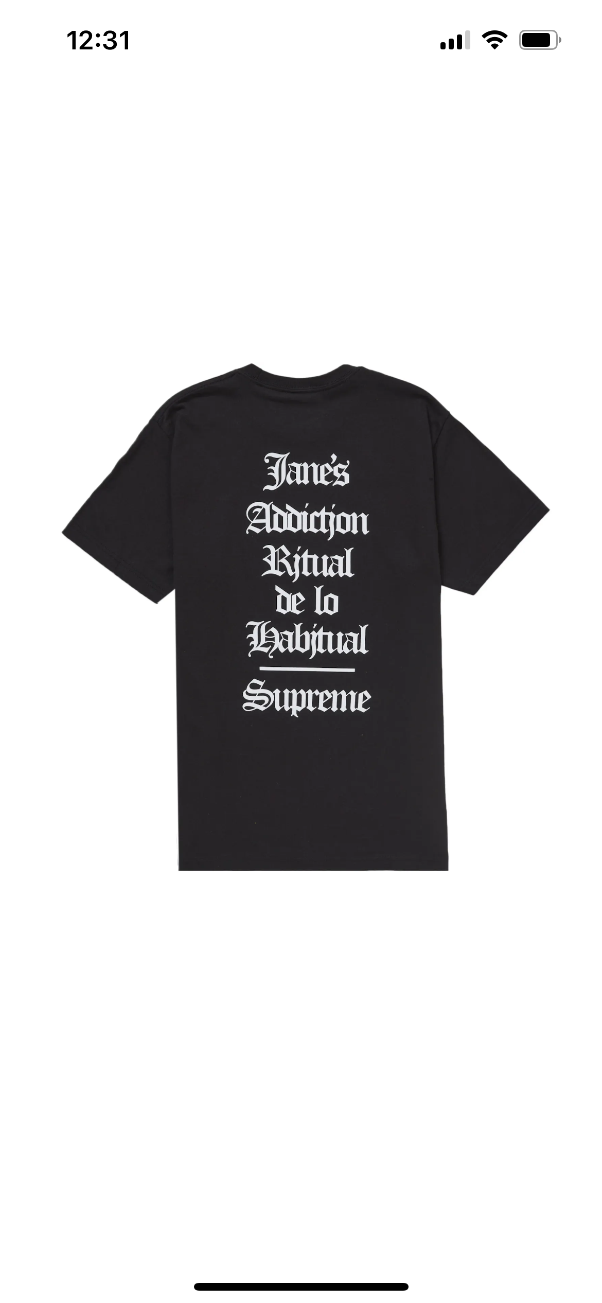 Supreme Jane’s Addiction Ritual Tee