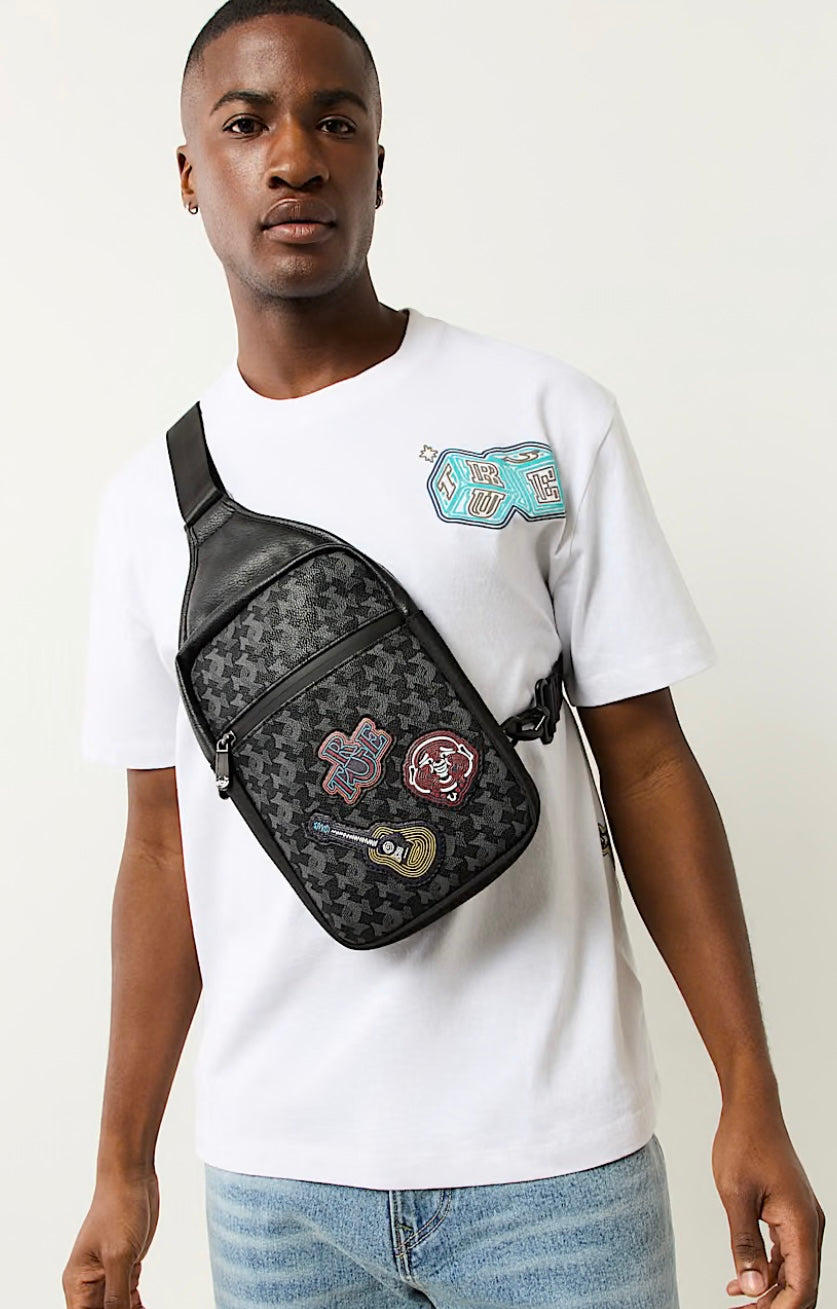 True Religion Patch Work Sling Bag