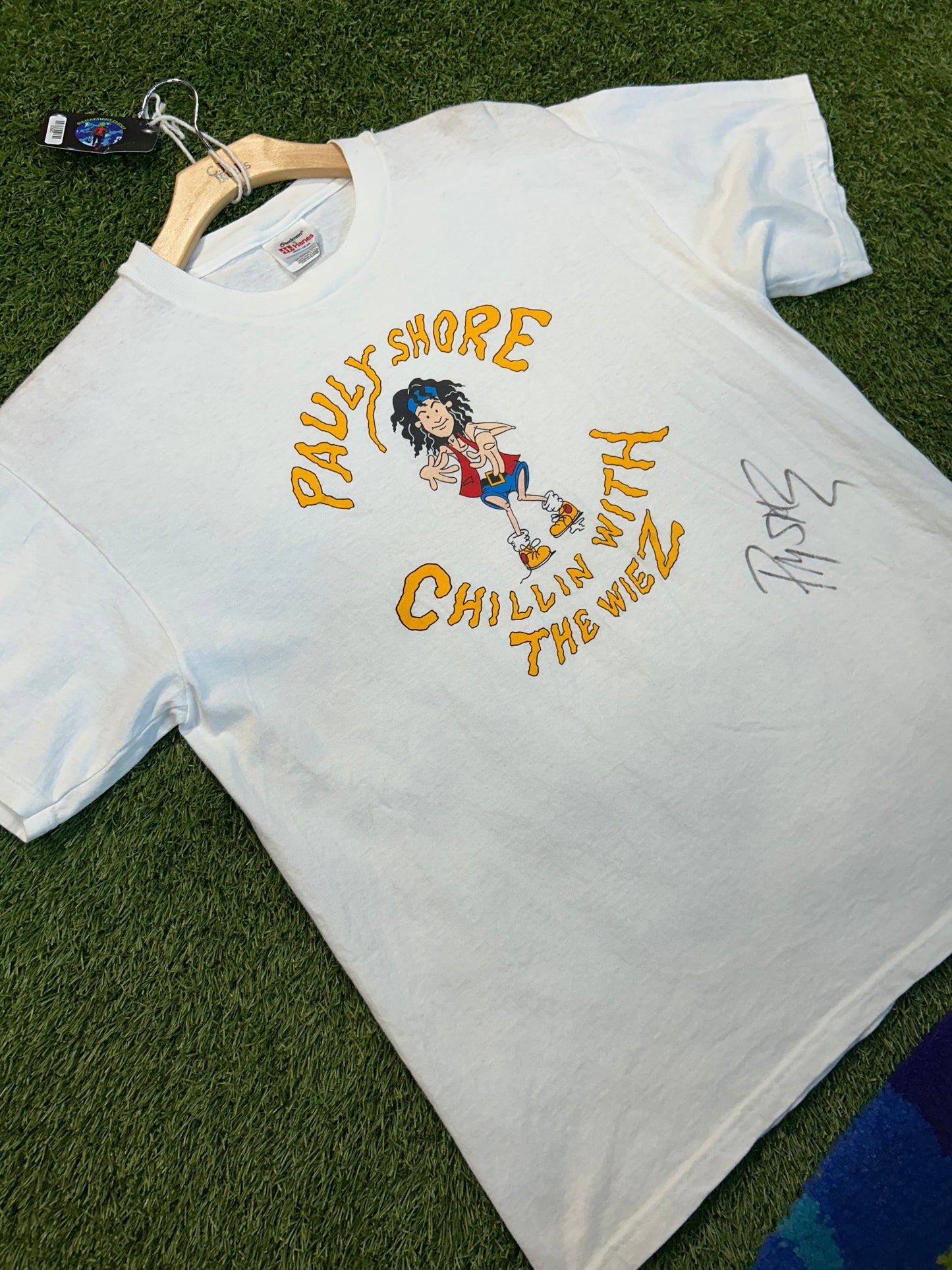Y2K Pauly Shore Chillin With The Wiez Signed Tee
