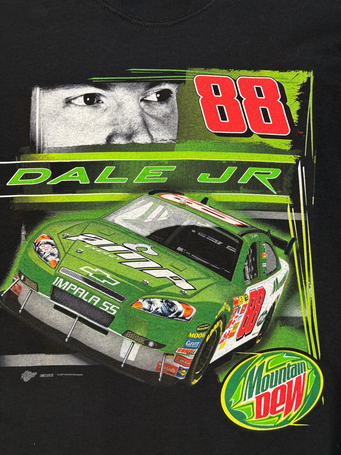 2009 Dead stock Dale Jr Mountain Dew Amp energy NASCAR T-Shirt Size 2XL Winners Circle Tag