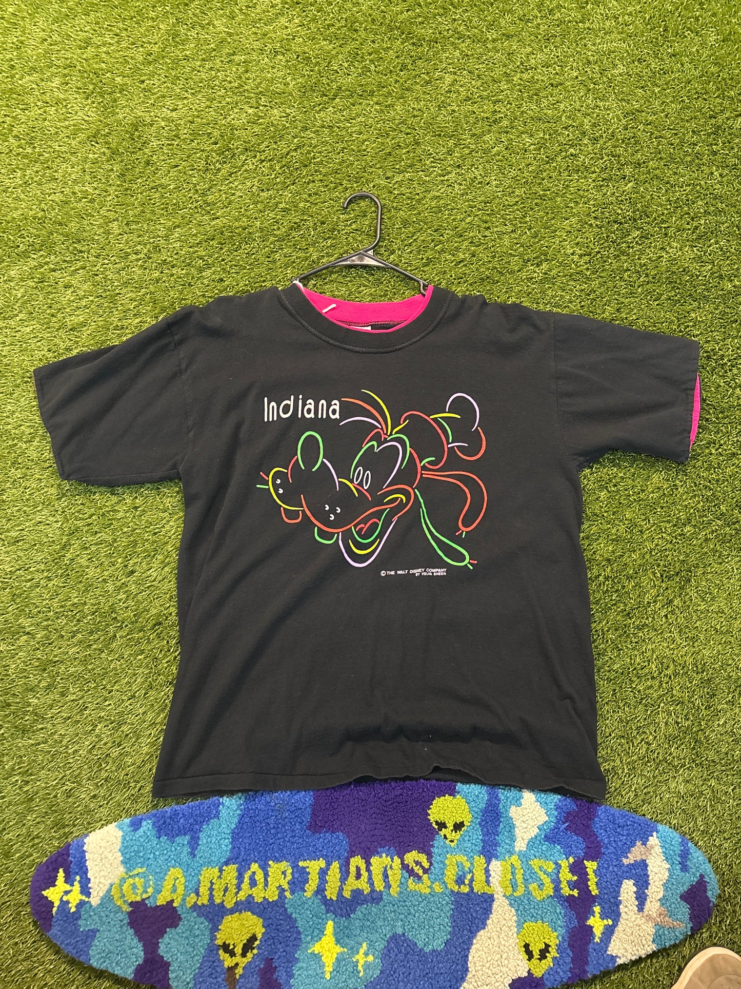 Indiana goofy Black men’s tee
