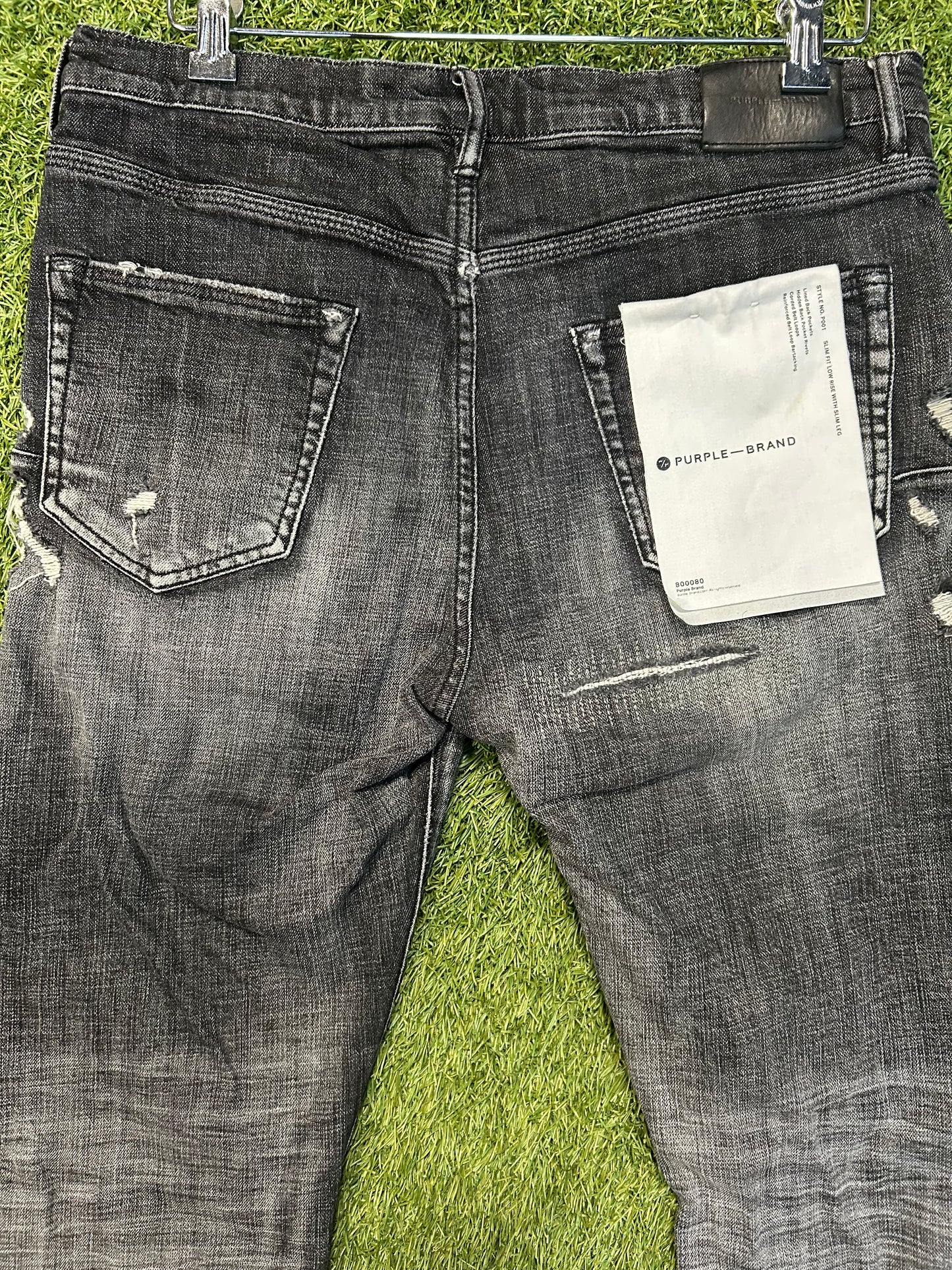 Purple The Brand Black Patch Jeans