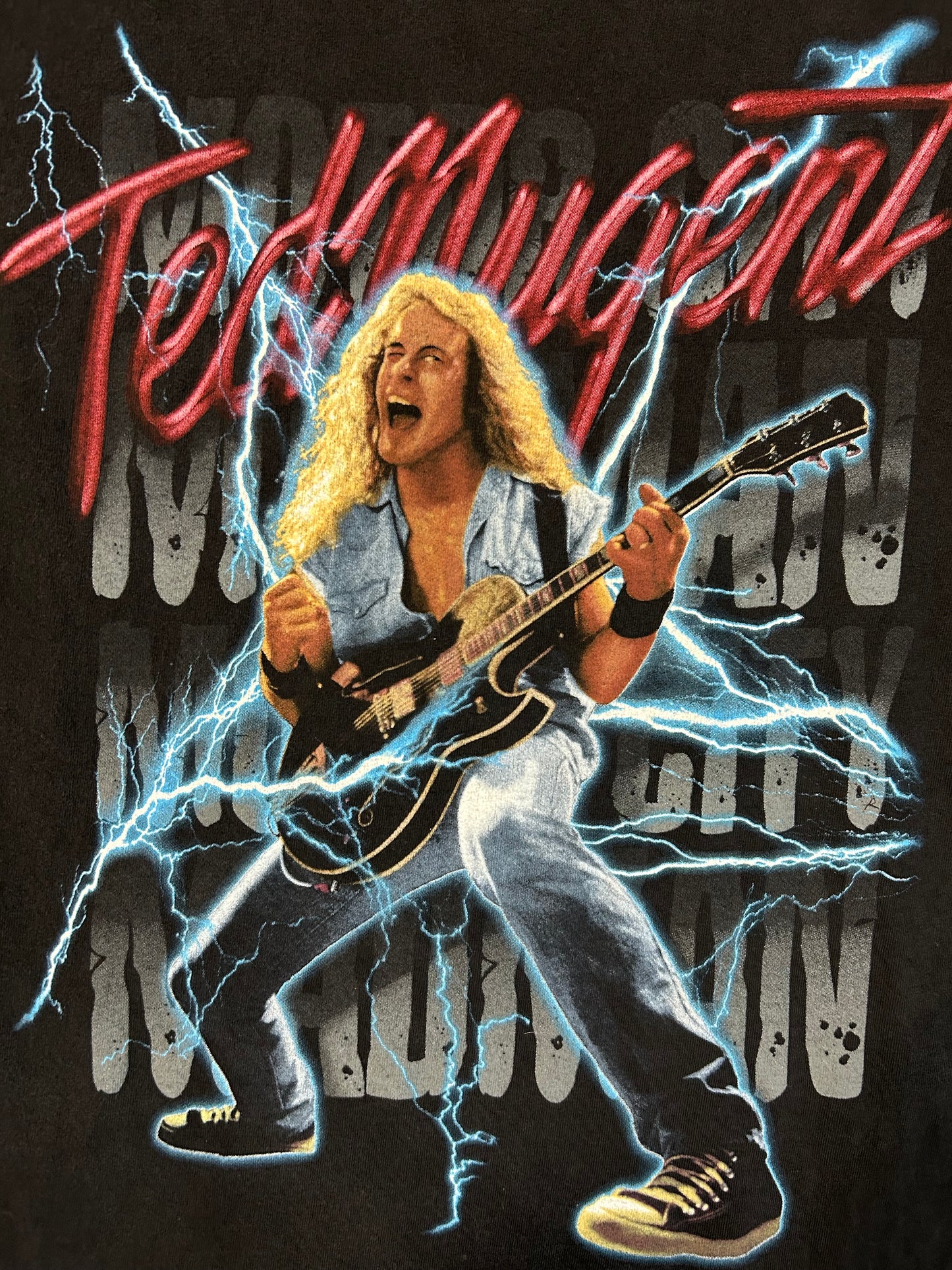 Vintage 1999 Ted Nugent Thunder Bolts Tee