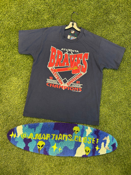 Vintage 1991 Atlanta Braves Western Division ChampionsTee