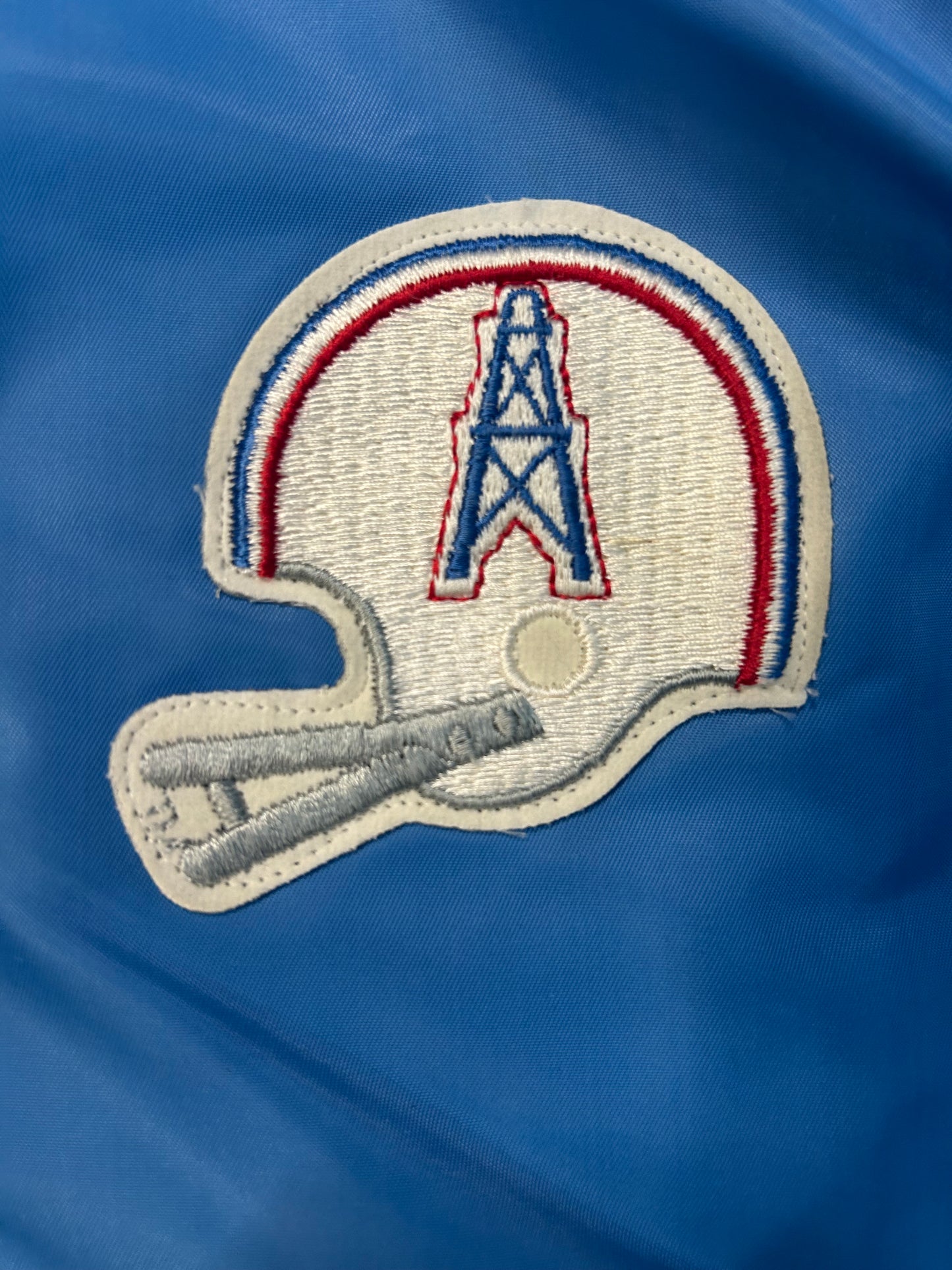 Vintage 80s NFL Houston Oilers Satin Jacket
