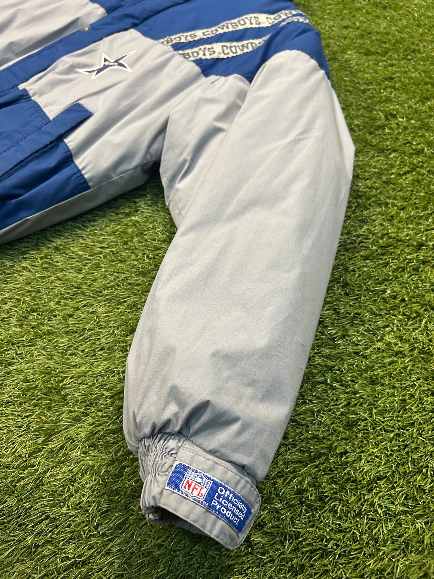 Vintage 90s Official NFL Dallas Cowboys Coat W/Built In Hood