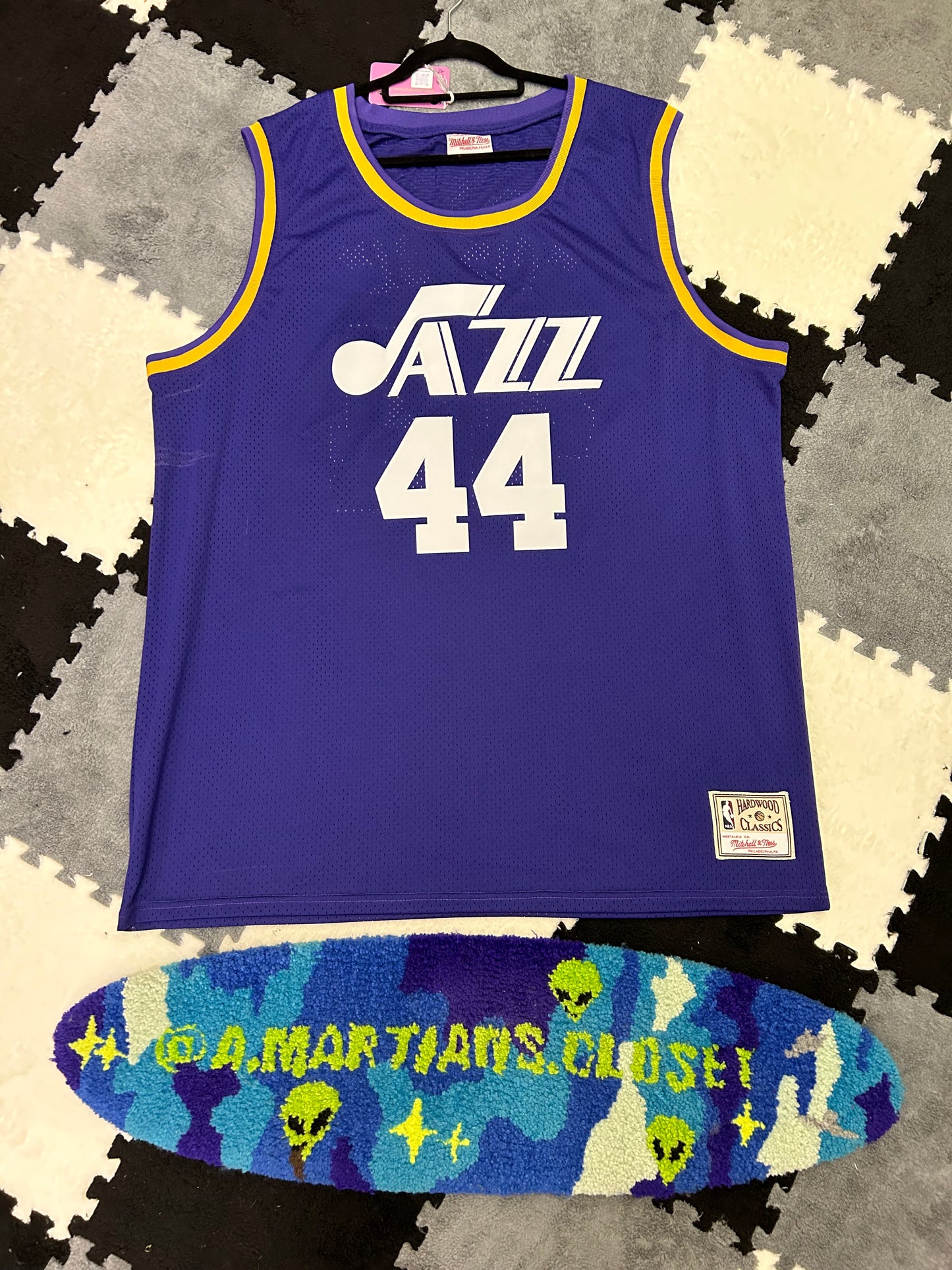 Retro Style Utah Jazz NBA Pistol Pete #44 Jersey