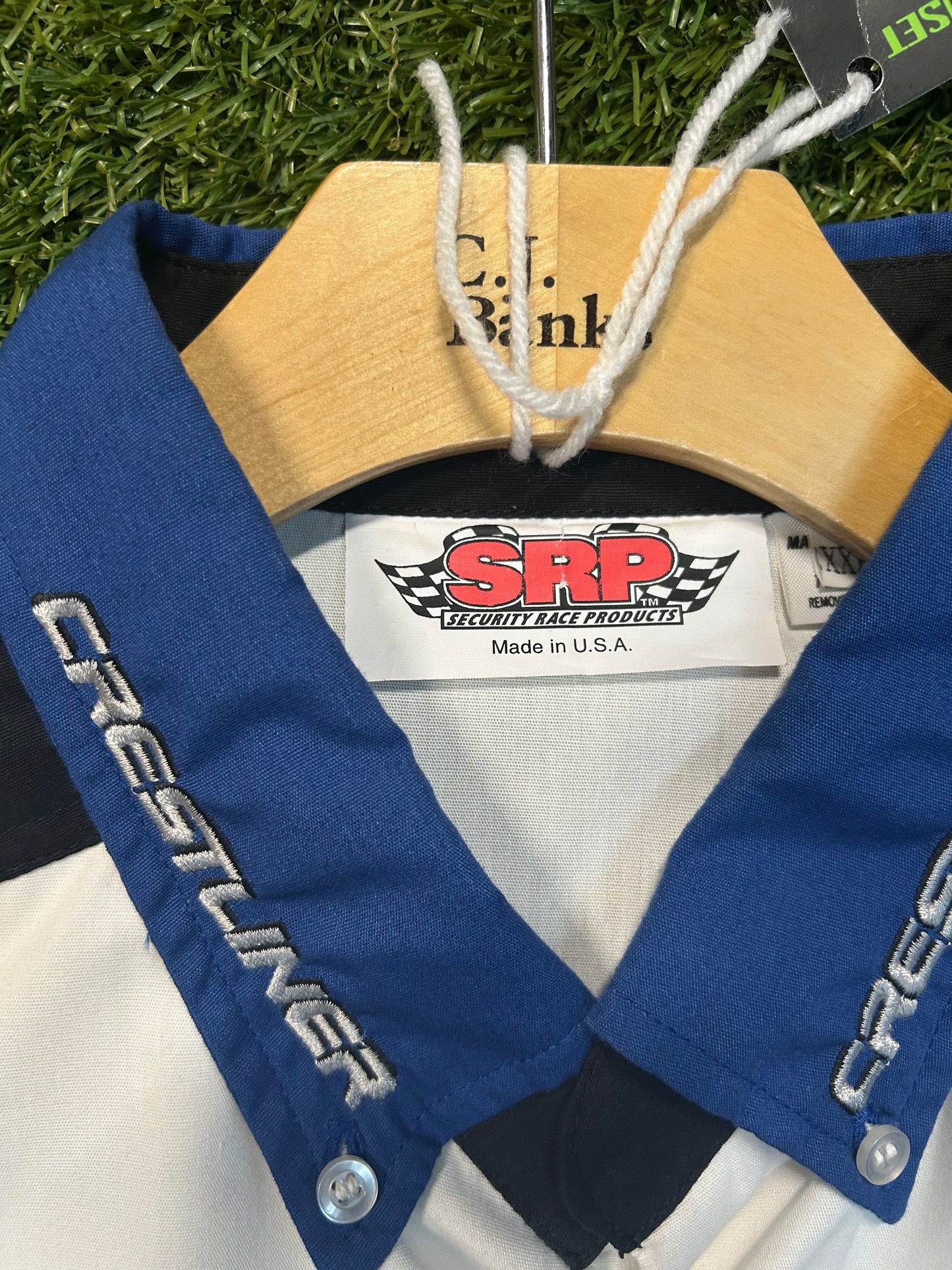 Vintage 90s Team Crestliner Race Crew Button Up