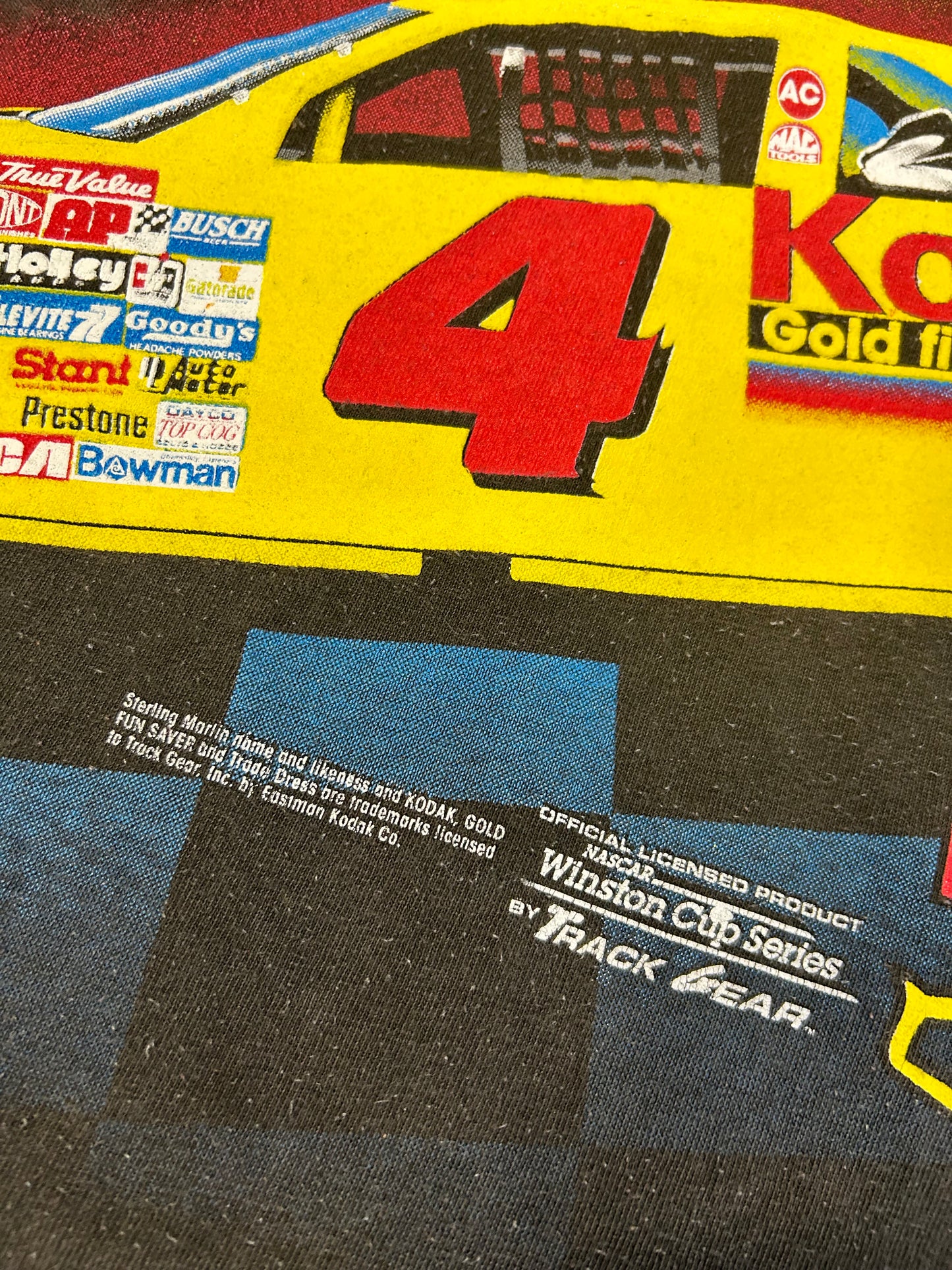 Vintage 90s Sterling Marlin Kodak NASCAR AOP Tee