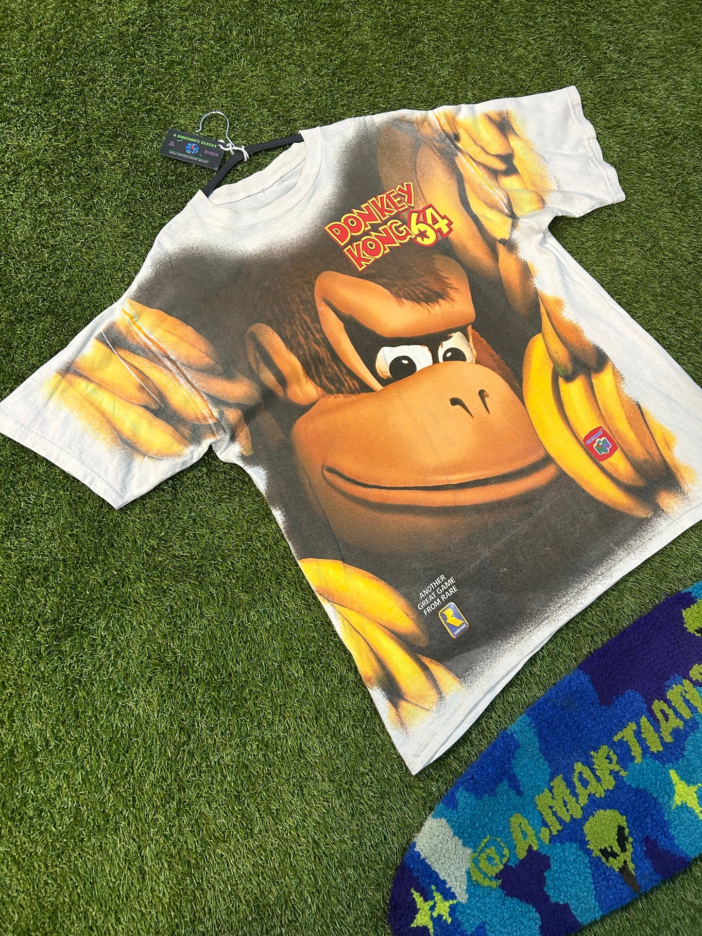 Vintage 1999 Donkey Kong Nintendo 64 AOP Preorder Promo Tee