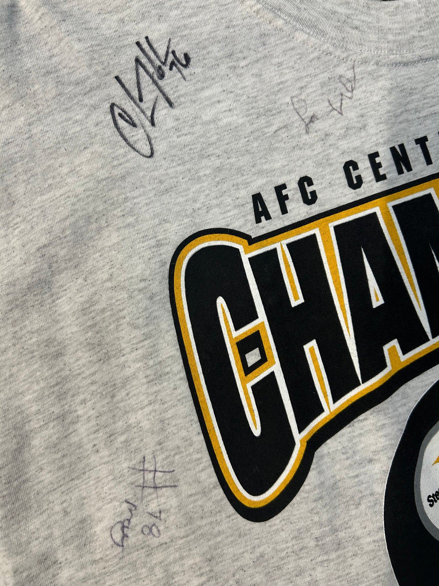 Year 2001 Pittsburgh Steelers NFL AFC Champions Signed Tee