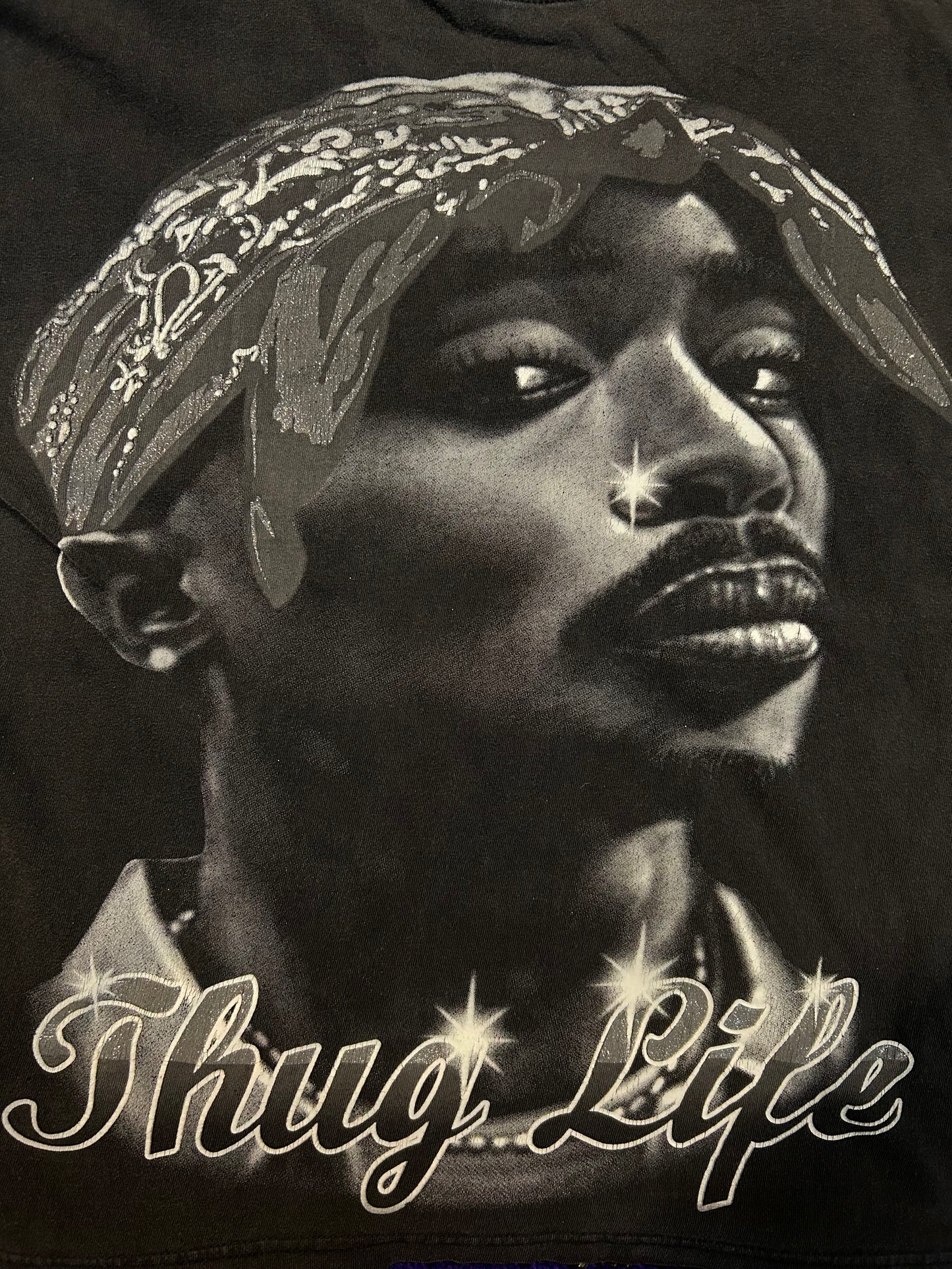Vintage 90s 2Pac Thug Life Bling Tee