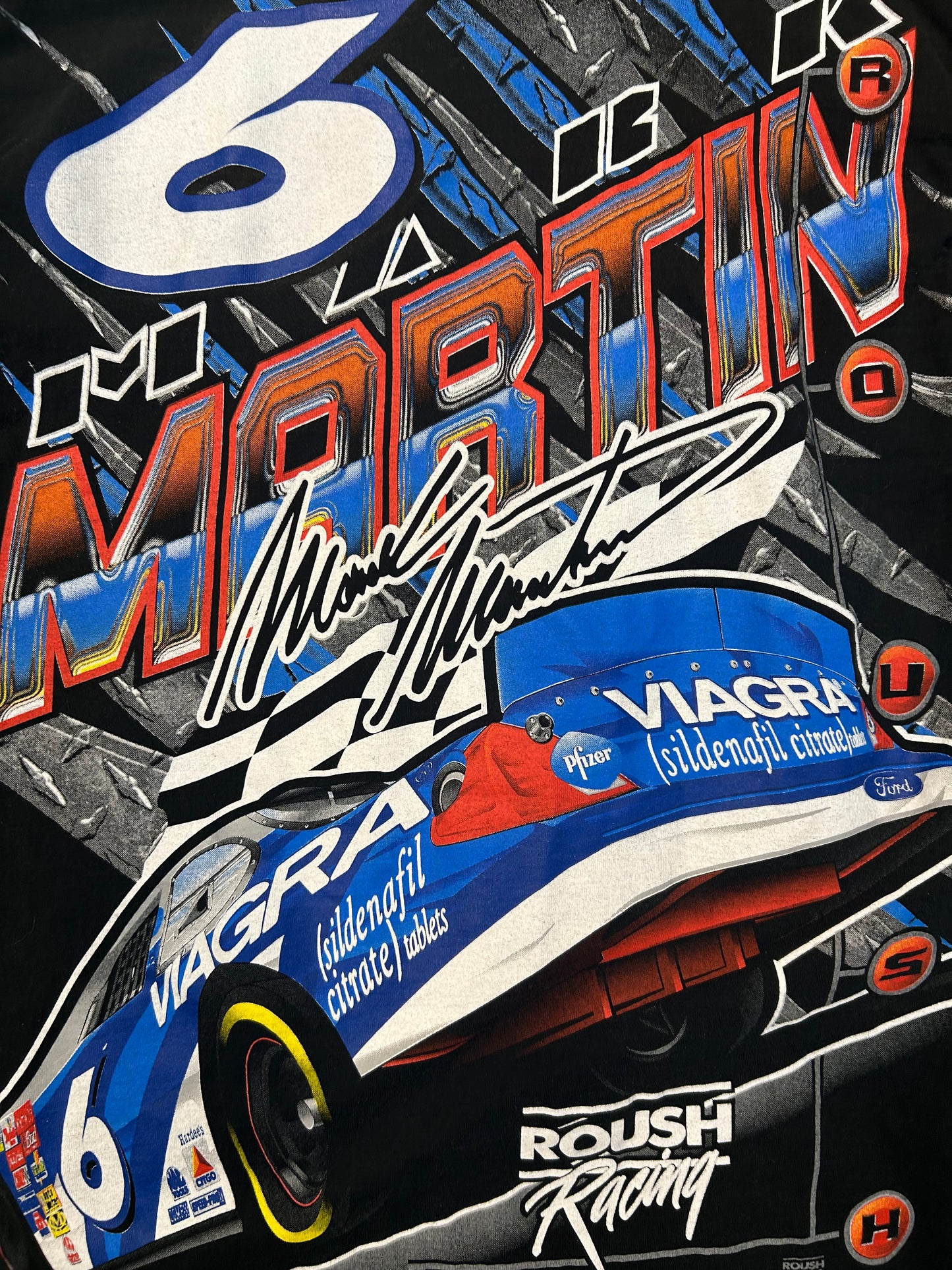 Y2K Mark Martin #6 Roush Racing NASCAR AOP Tee